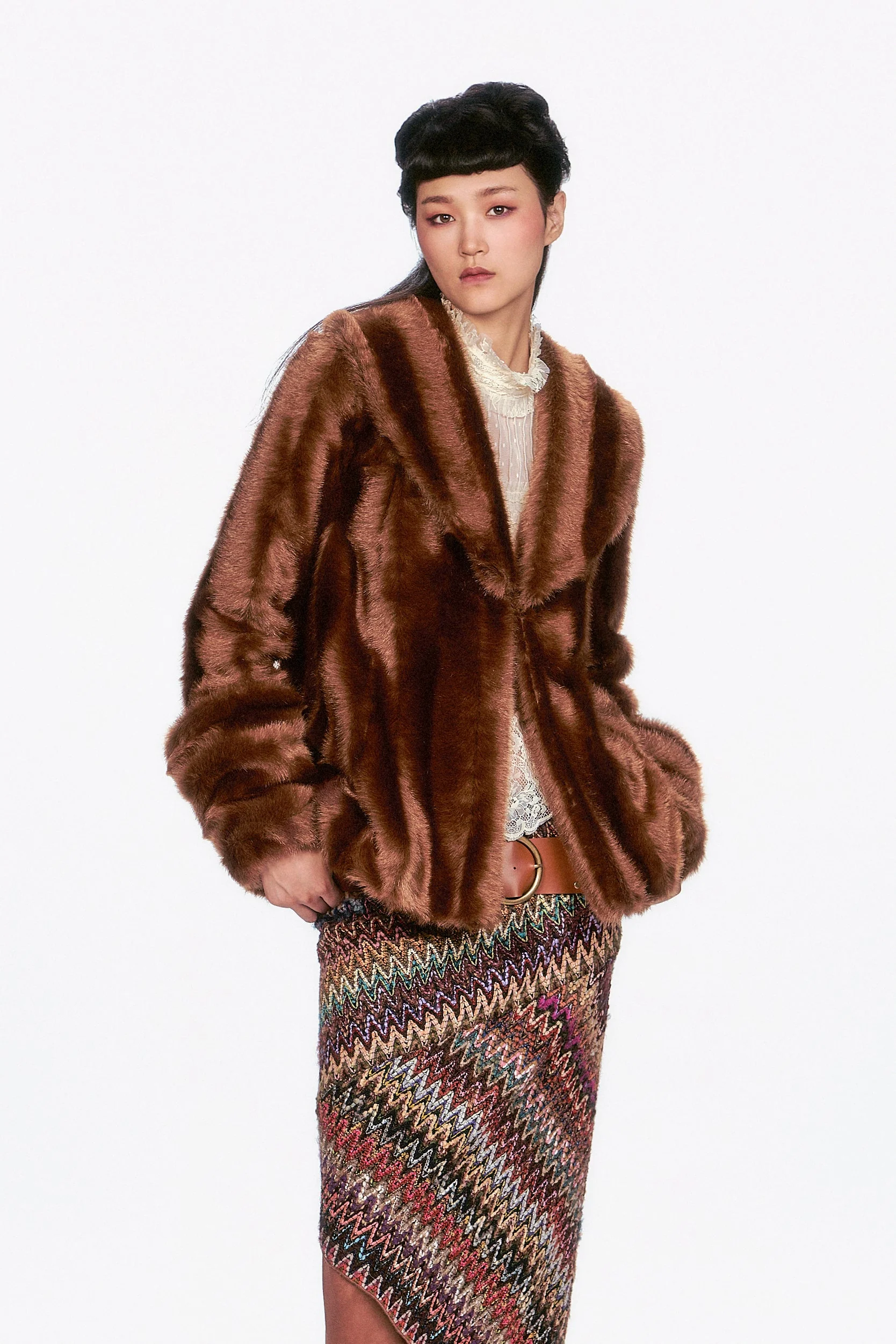 Faux Mink Swing Coat - Image 6