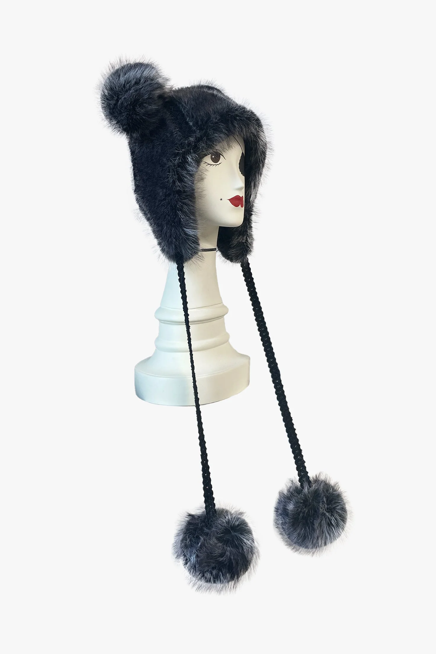 Faux Silver Fox Hat - Image 6