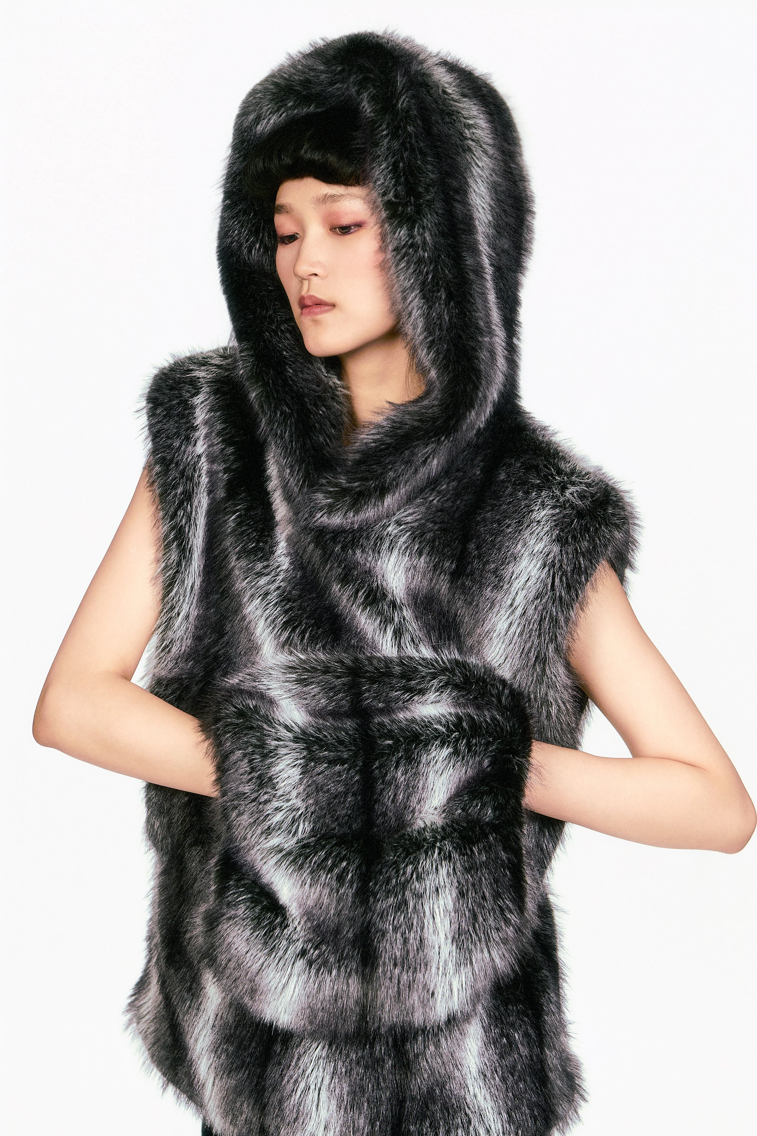 Faux Silver Fox Hoodie - Image 2