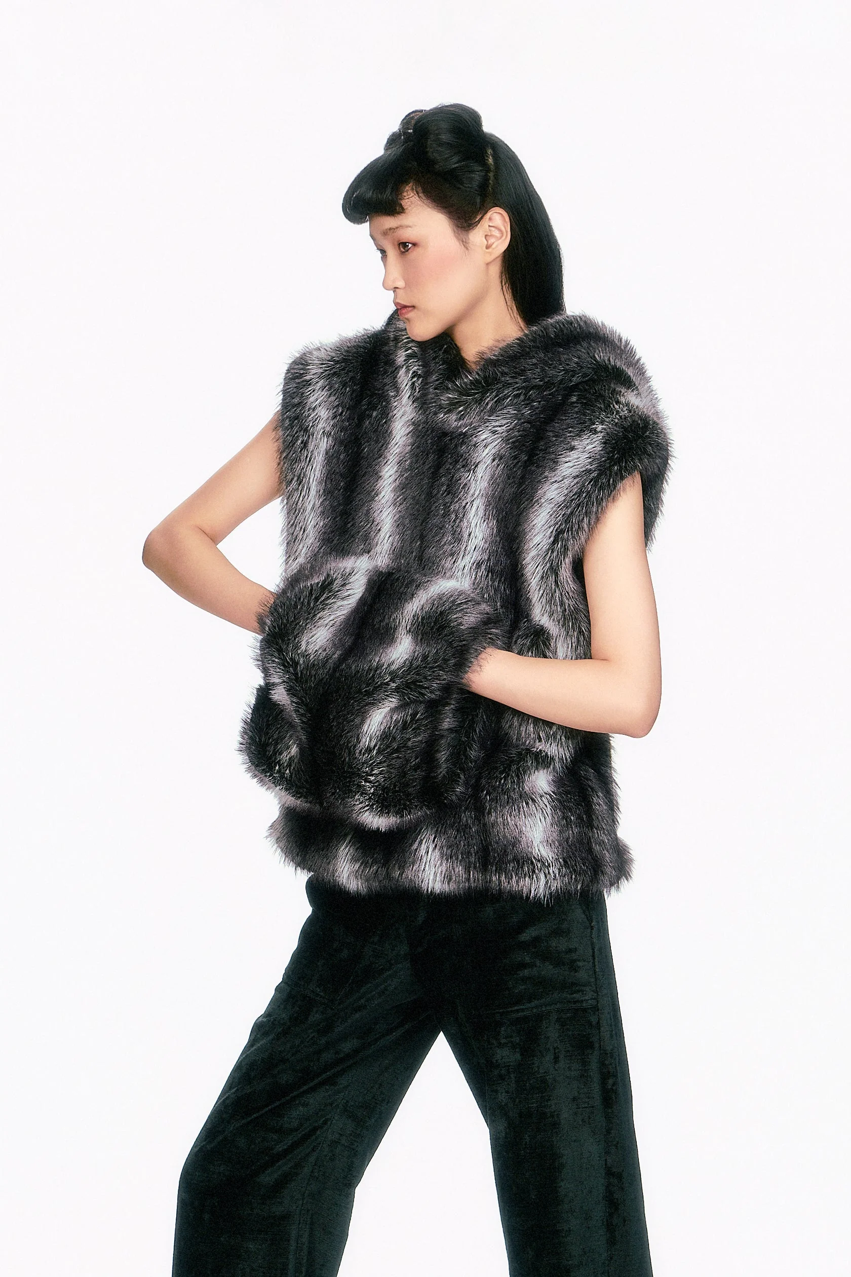 Faux Silver Fox Hoodie - Image 4