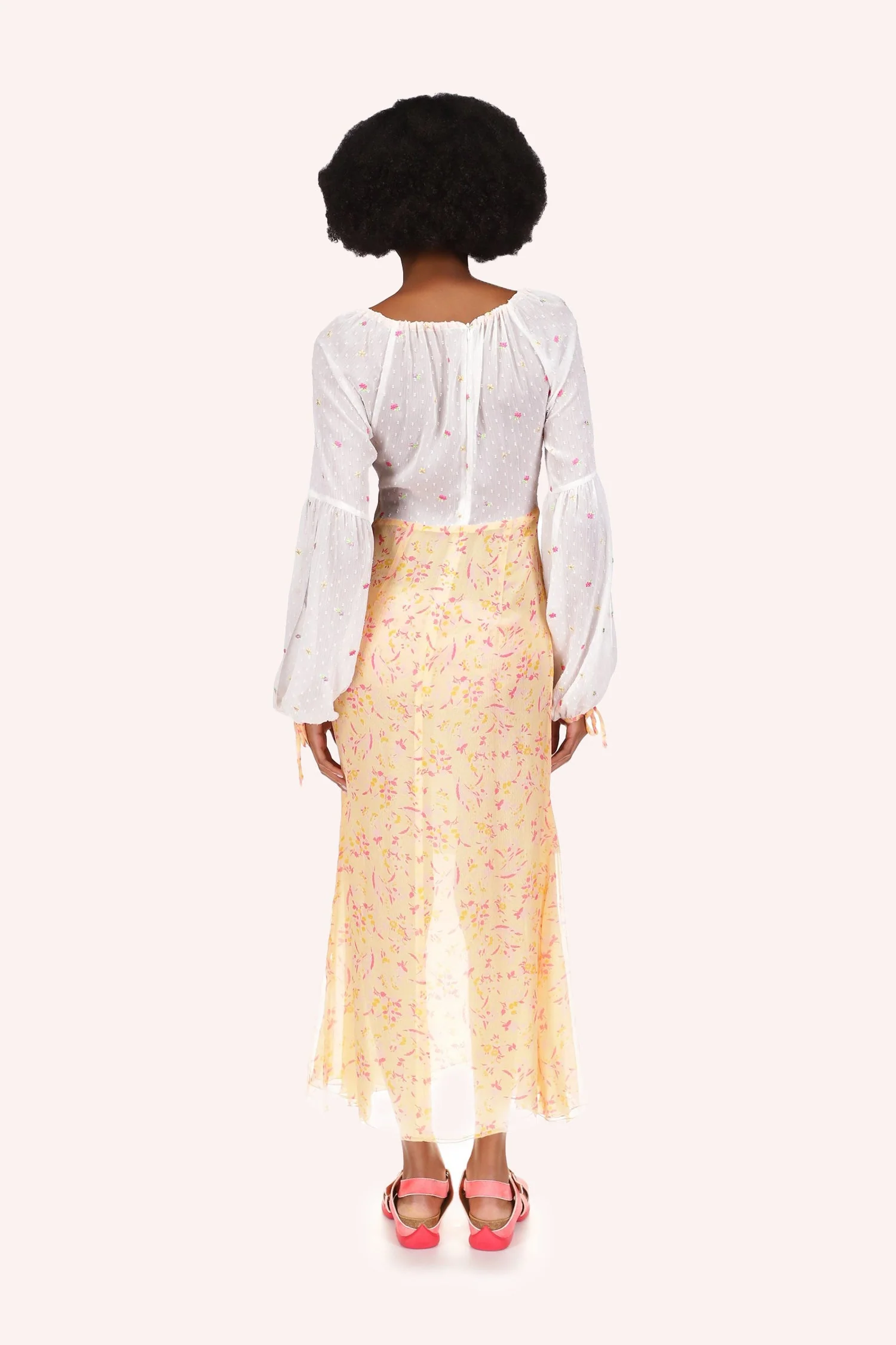 Floral Swiss Dot & Arcadia Blossom Princess Dress - Image 3