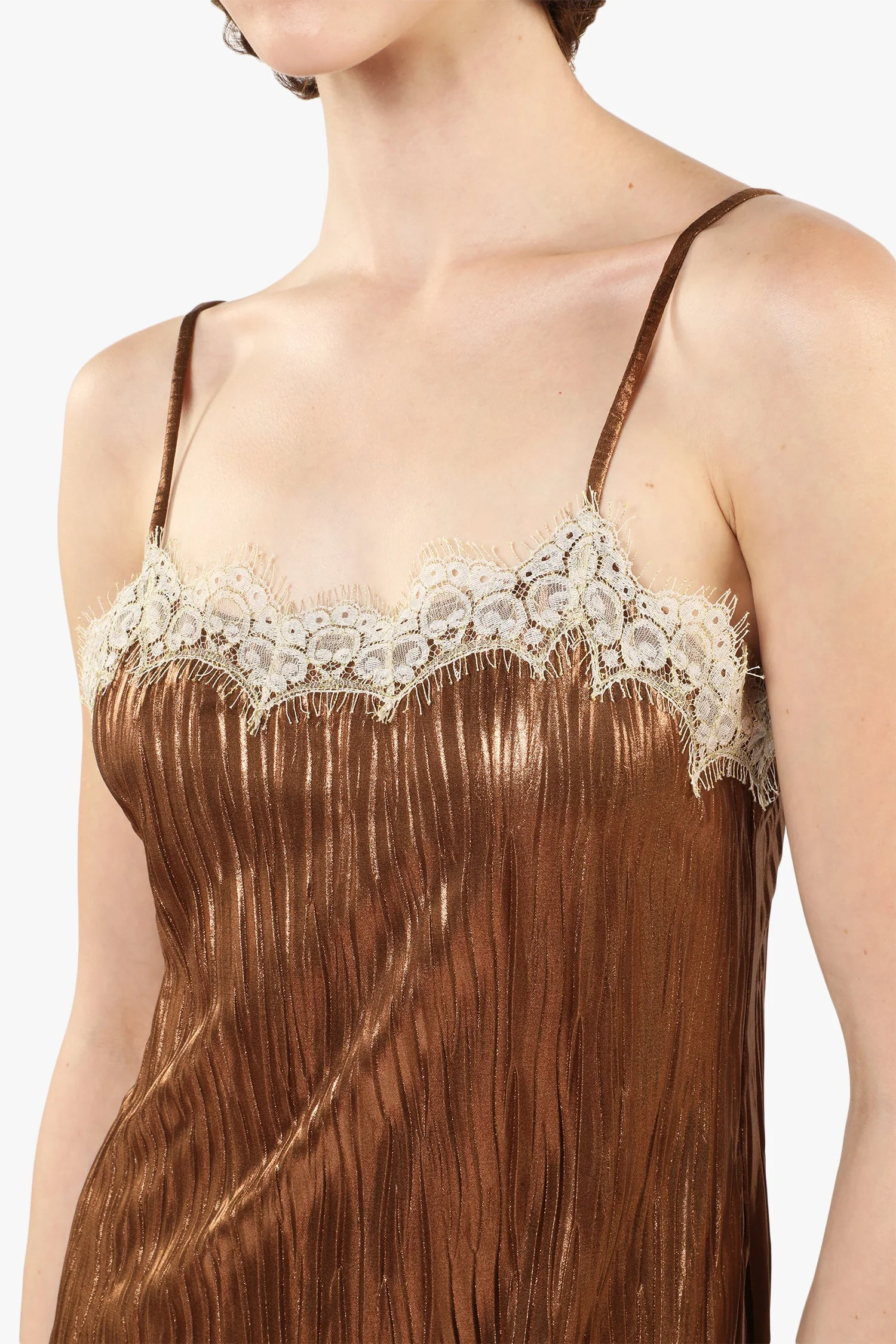 Pleats Lace Slip Dress - Image 6