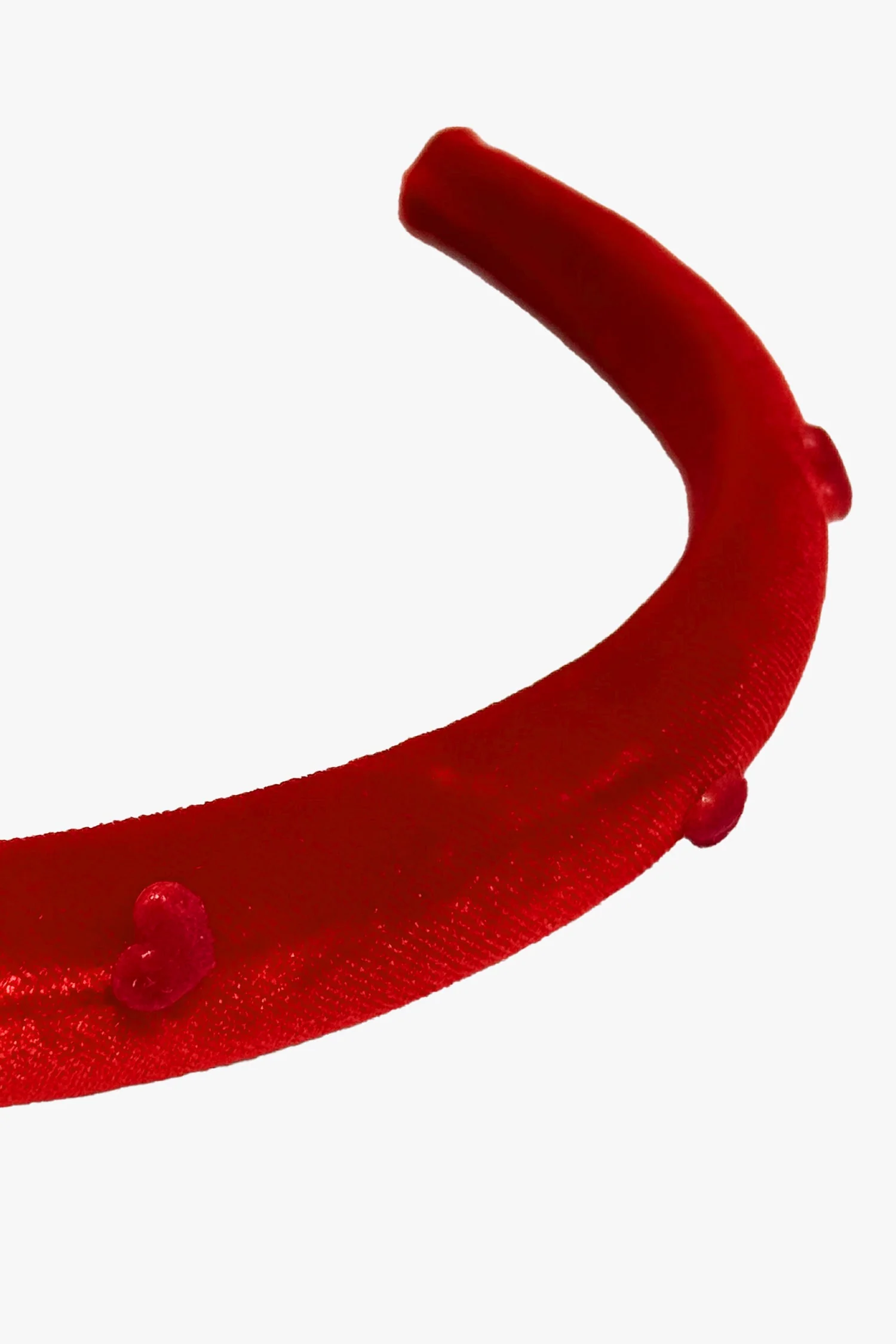 Heartfelt Velvet Headband - Red - Image 3