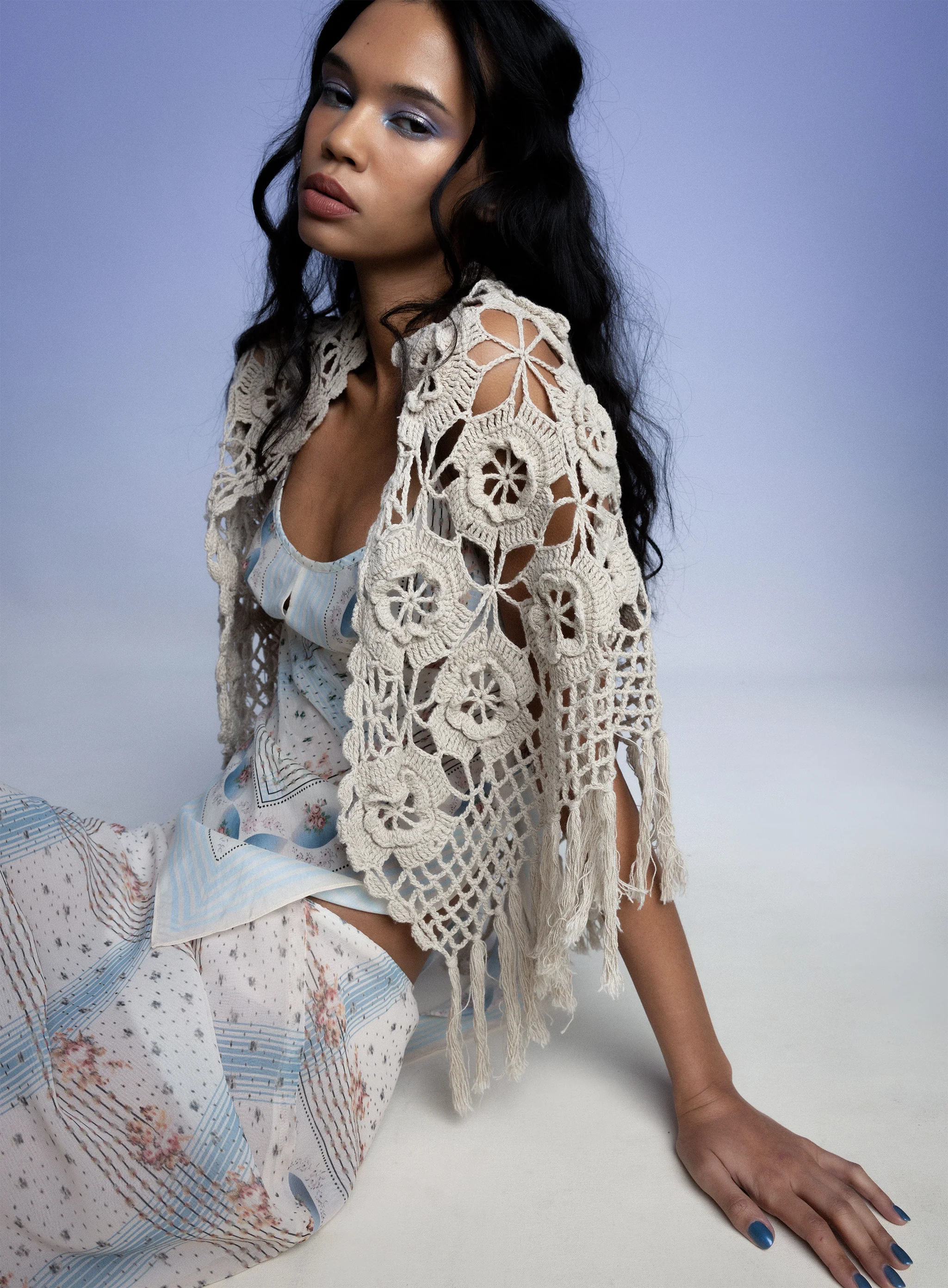 Heritage Scarf Print Chiffon Skirt - Image 8