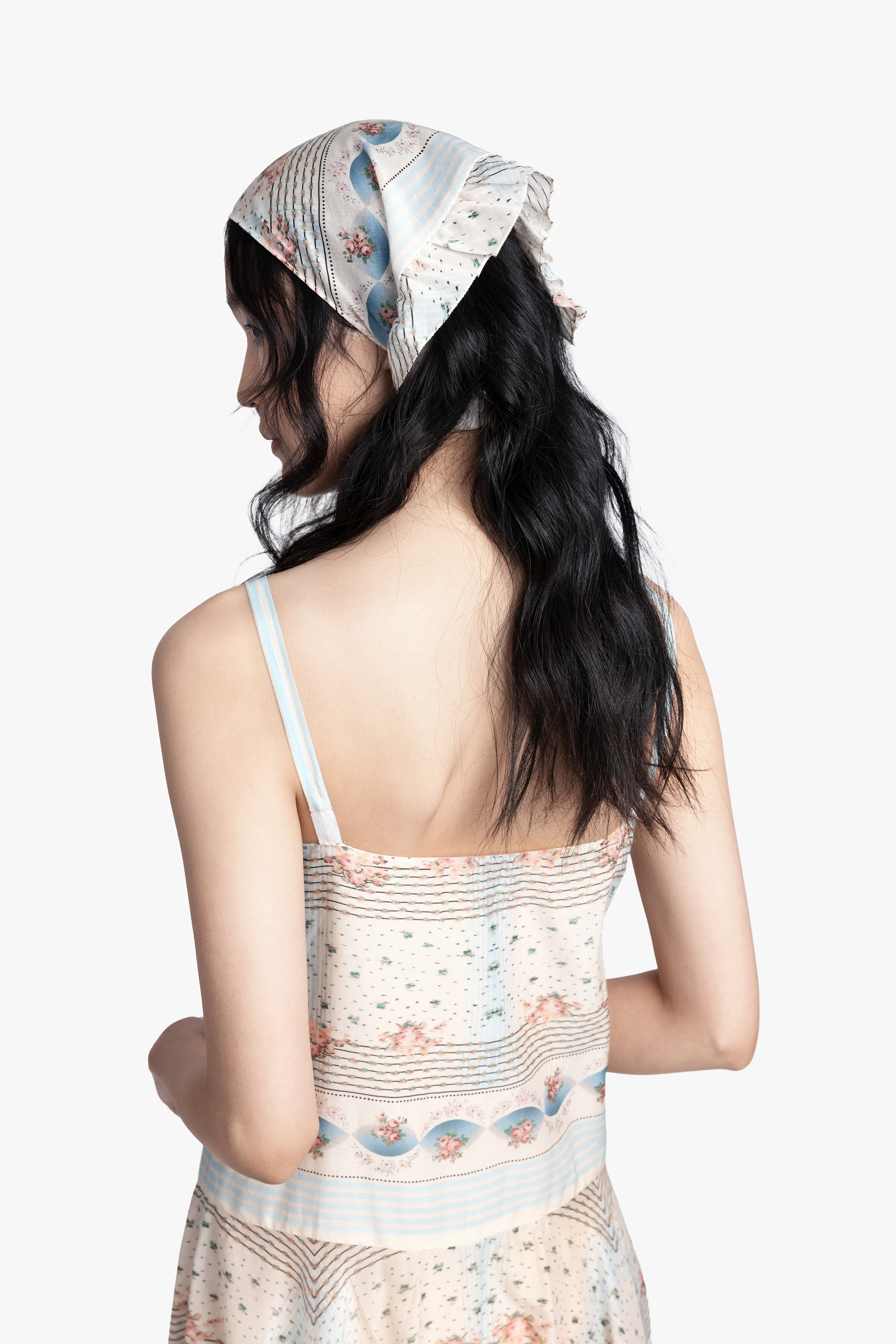 Heritage Scarf Print Chiffon Bandana - Image 3
