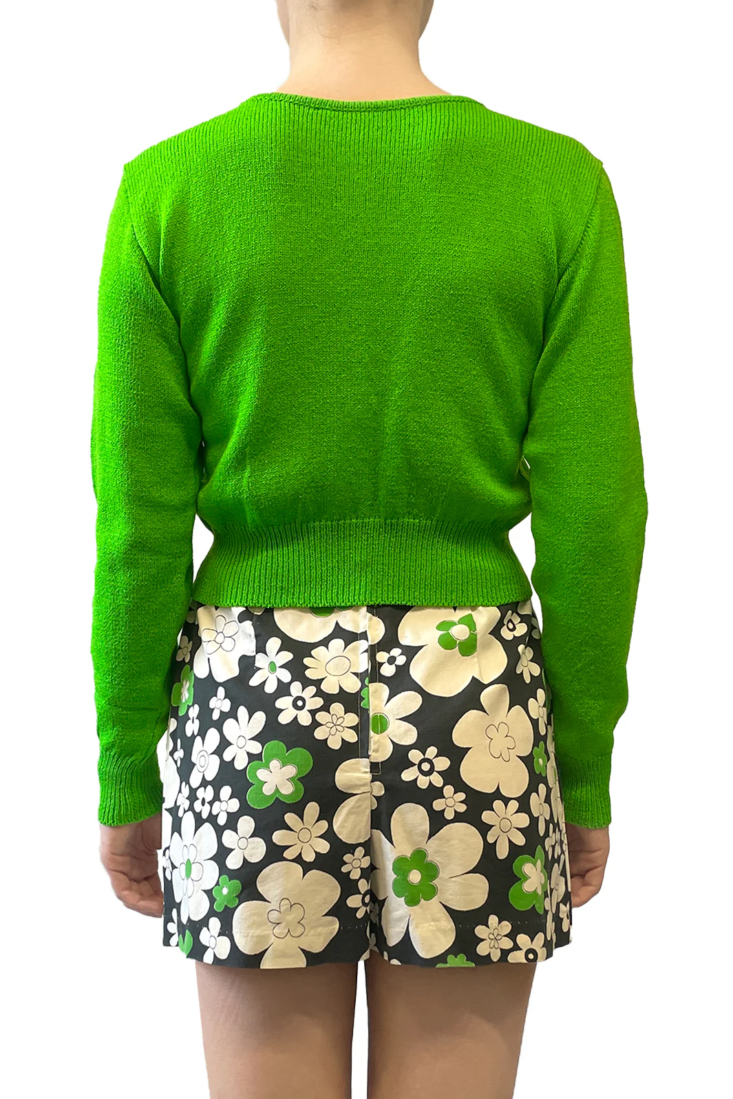 James Coviello for Anna Sui Cropped Green Cardigan - Image 3