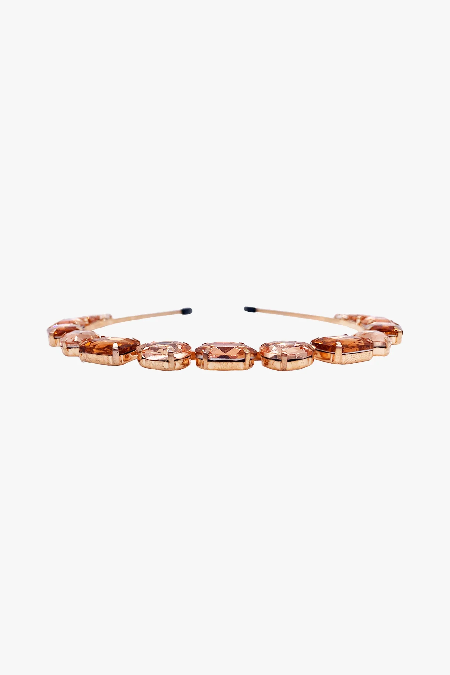 Jeweled Rose Gold Crown Headband - Image 2