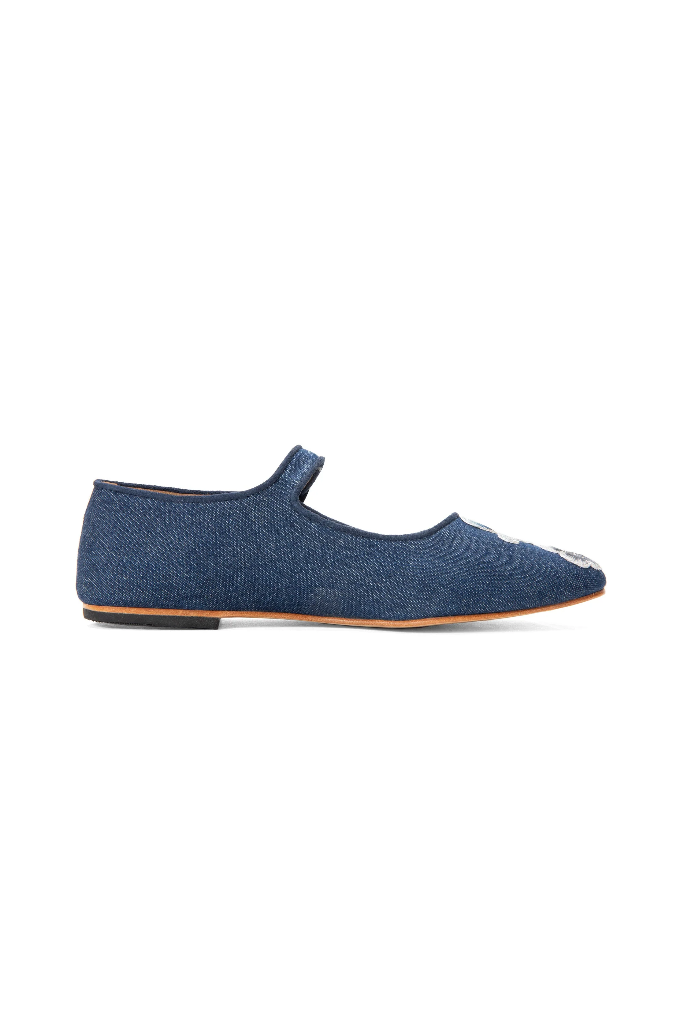 John Fluevog x Anna Sui Butterfly Mary Janes - Denim Blue - Image 5
