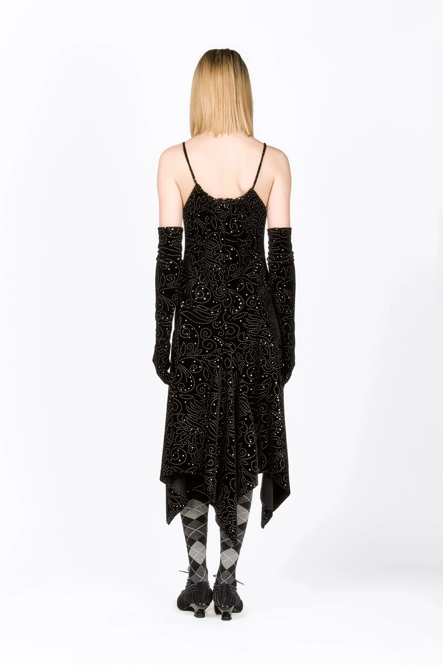 Jubilee Velvet Godet Dress - Image 3