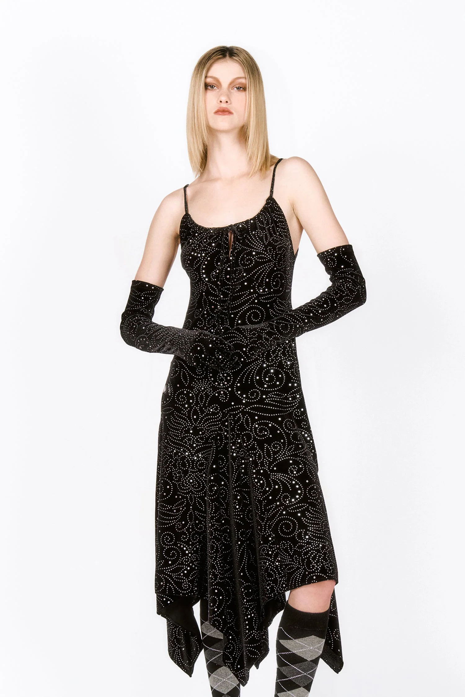 Jubilee Velvet Godet Dress - Image 6
