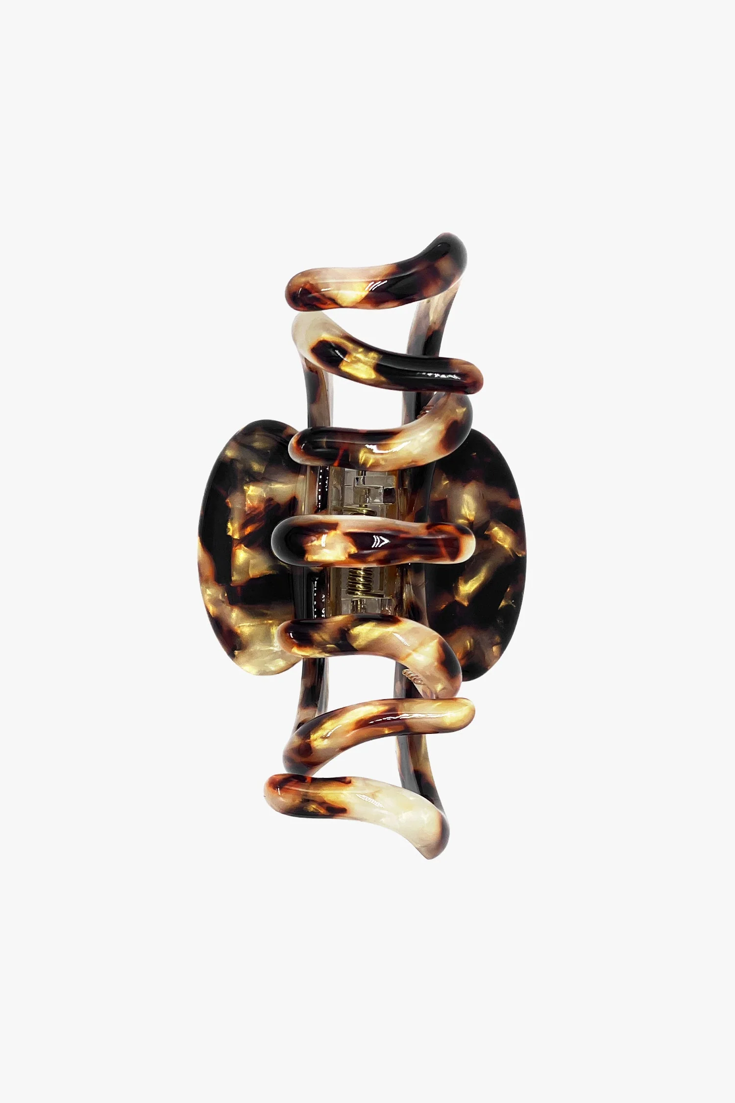 Jumbo Golden Tortoise Shell Hair Jaw - Image 2