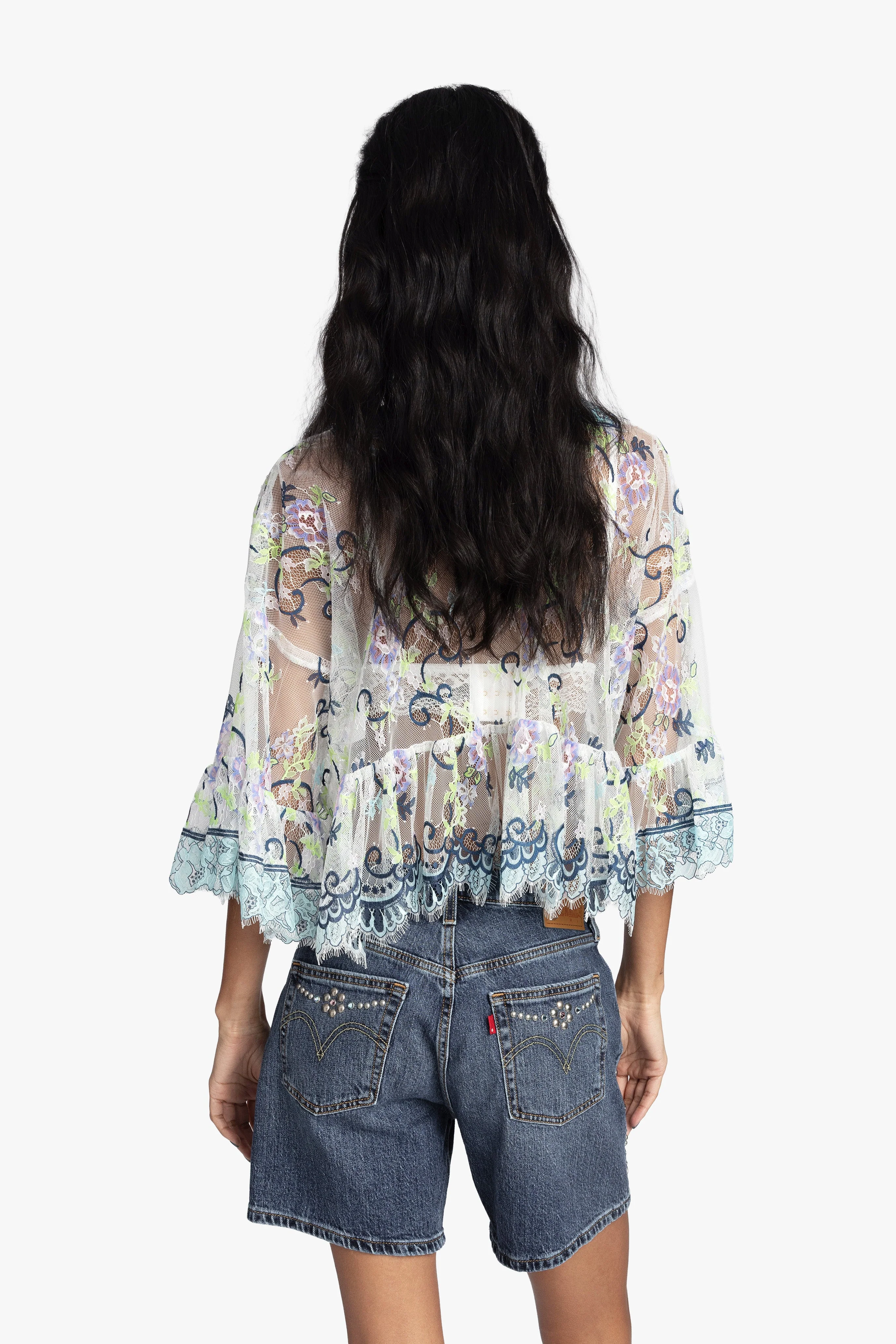 Lady Chatterley's Lace V-Neck Top - Image 4