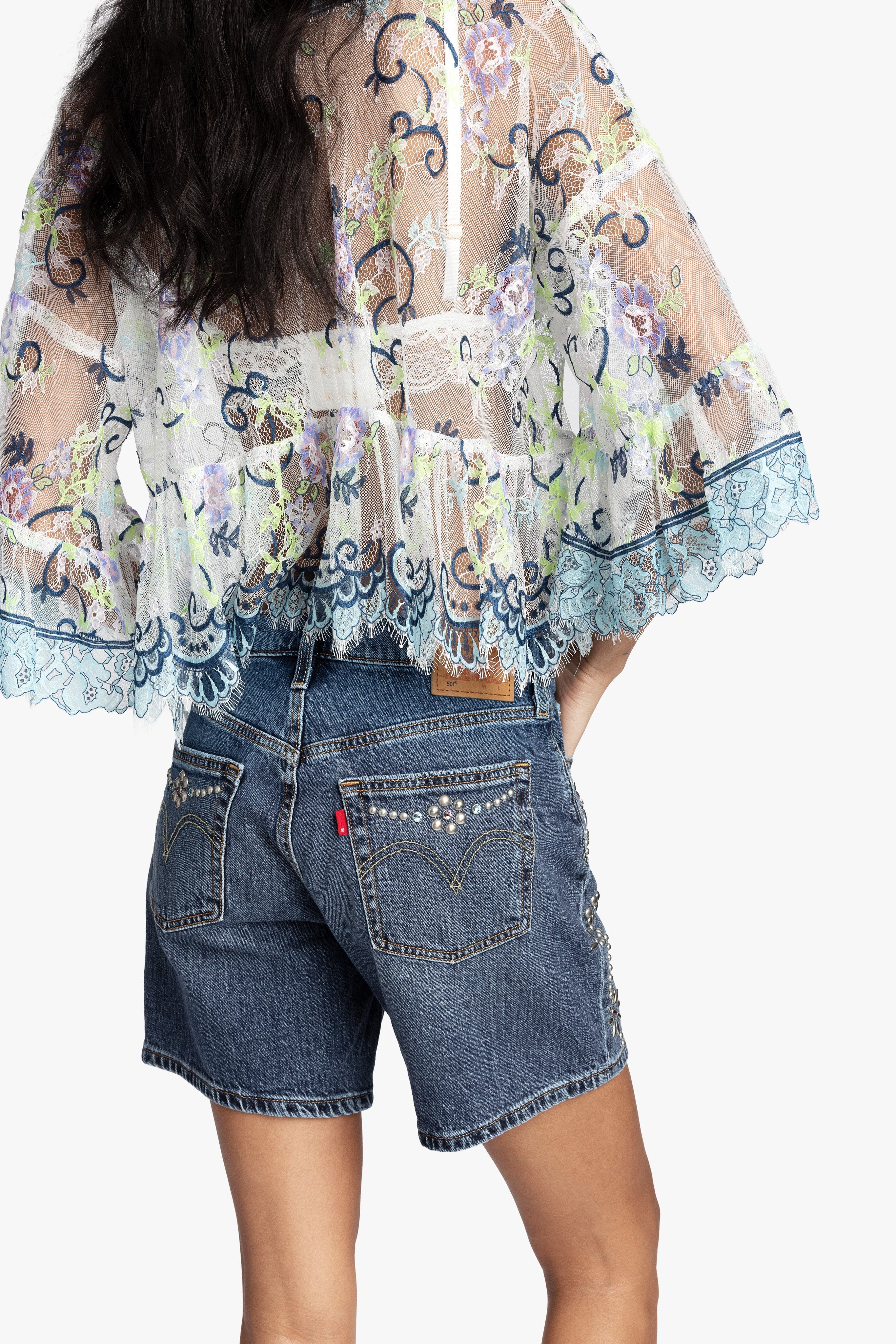 Lady Chatterley's Lace V-Neck Top - Image 7
