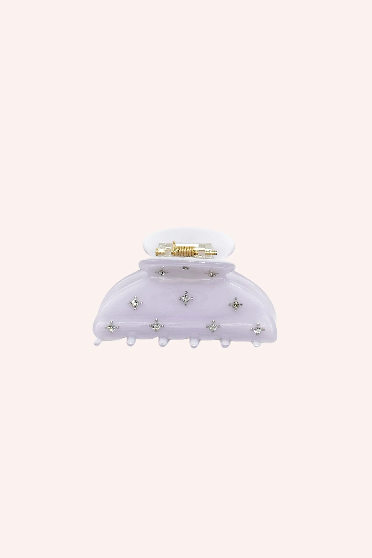 Lavender Medium Pastel Crystal Jaw Clip