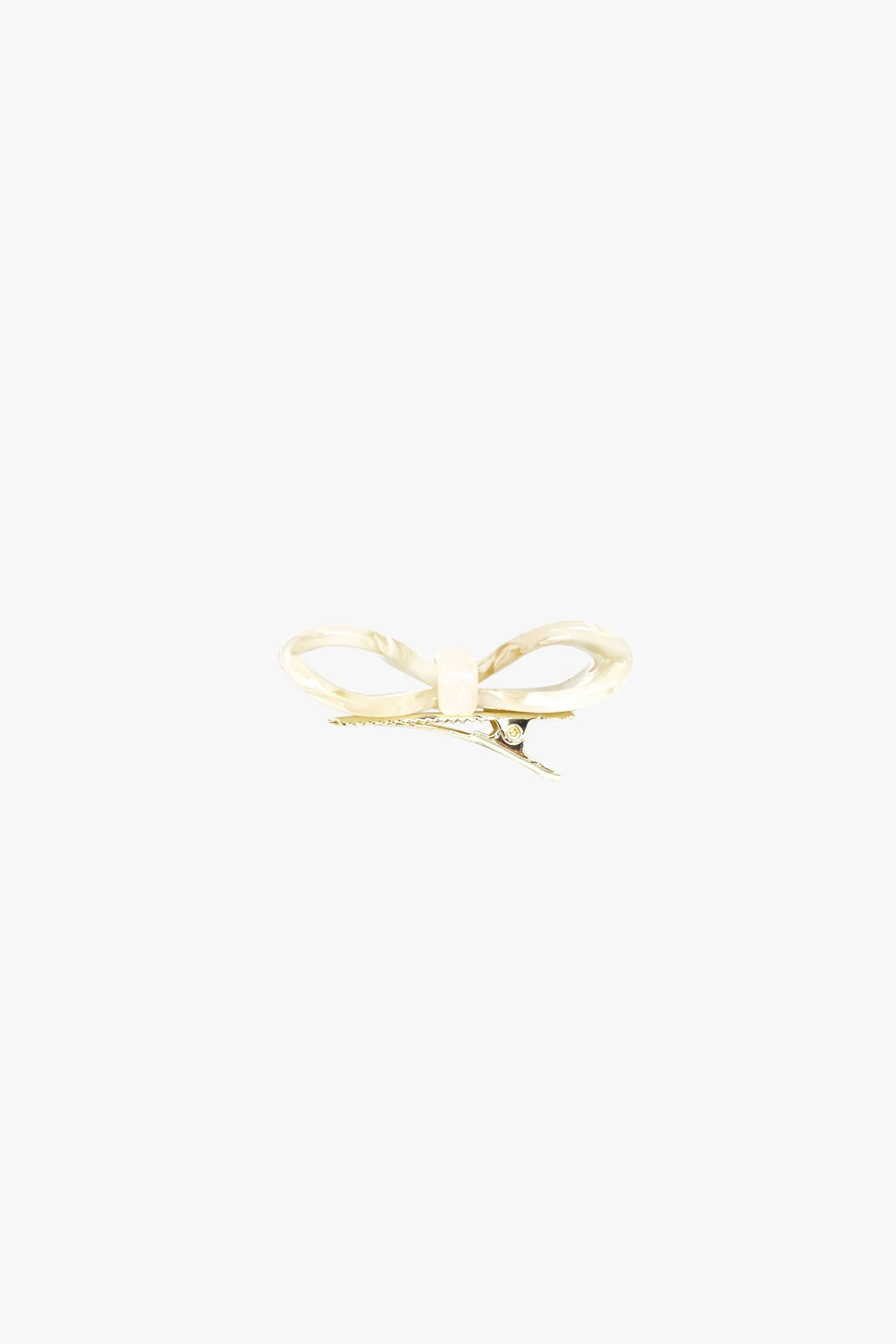 Love Puff Bow Side Clamp- Ivory - Image 2