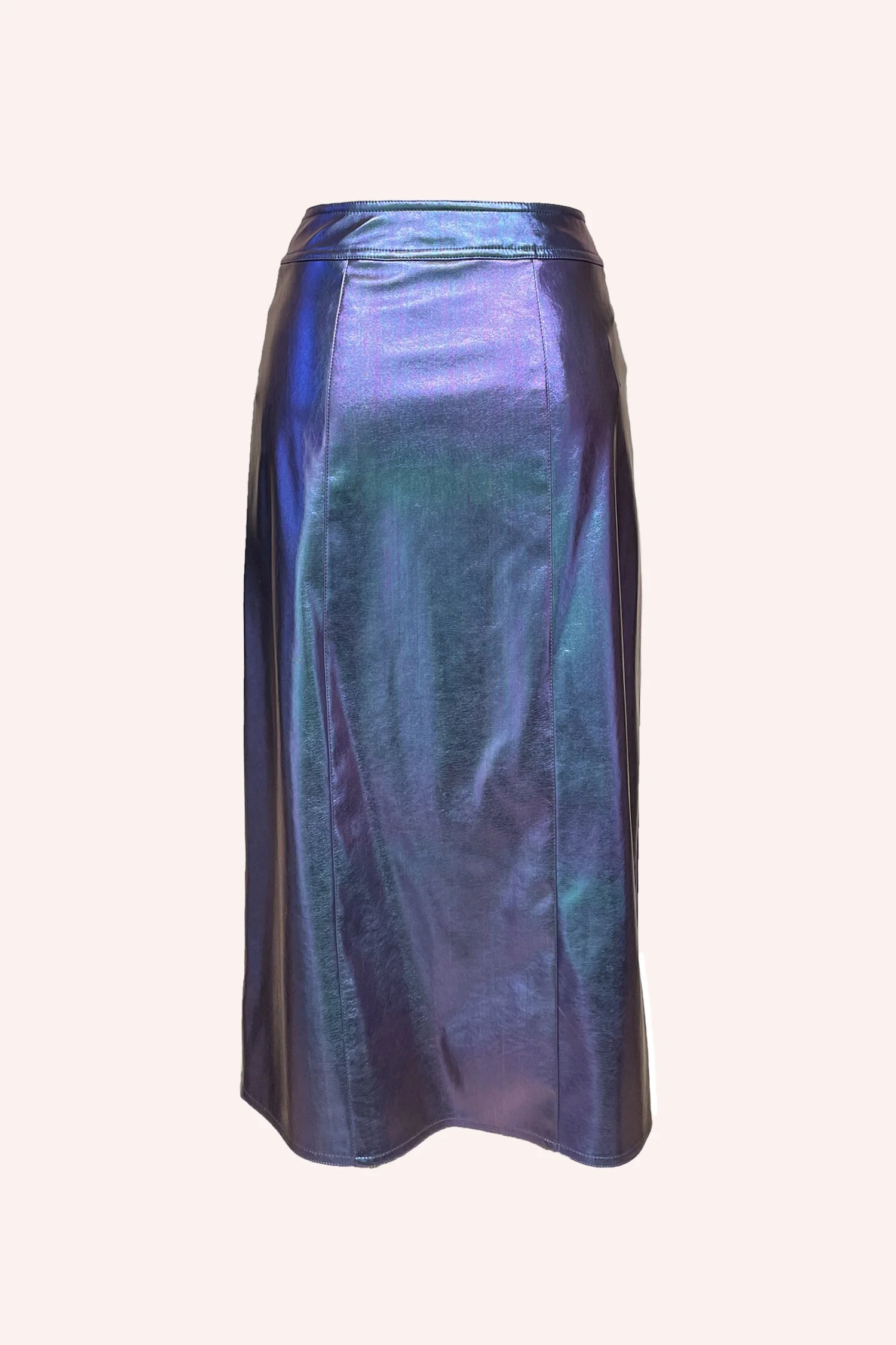 Metallic Faux Leather Skirt - Image 2