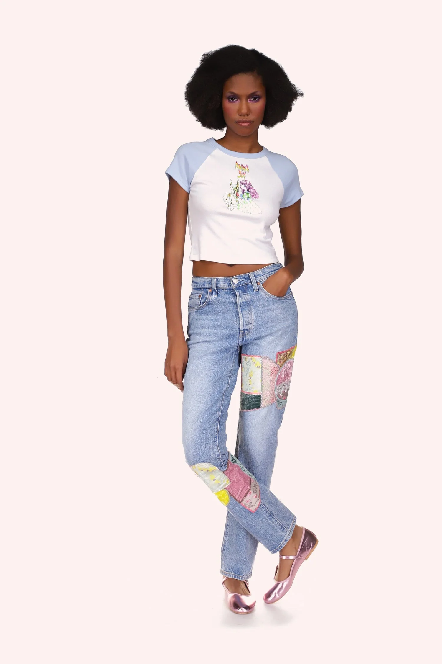 Micro Ribbed Raglan Baby Tee - Image 7