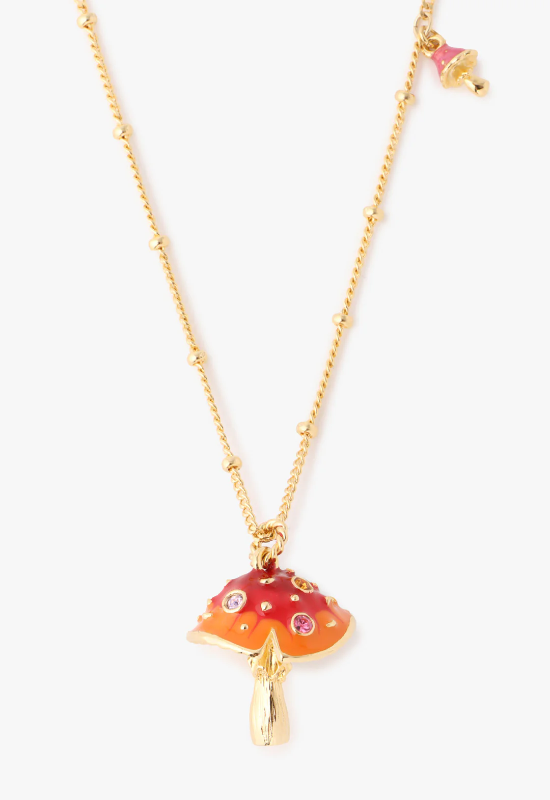 Fairytale Mushroom Necklace - Gold - Image 2