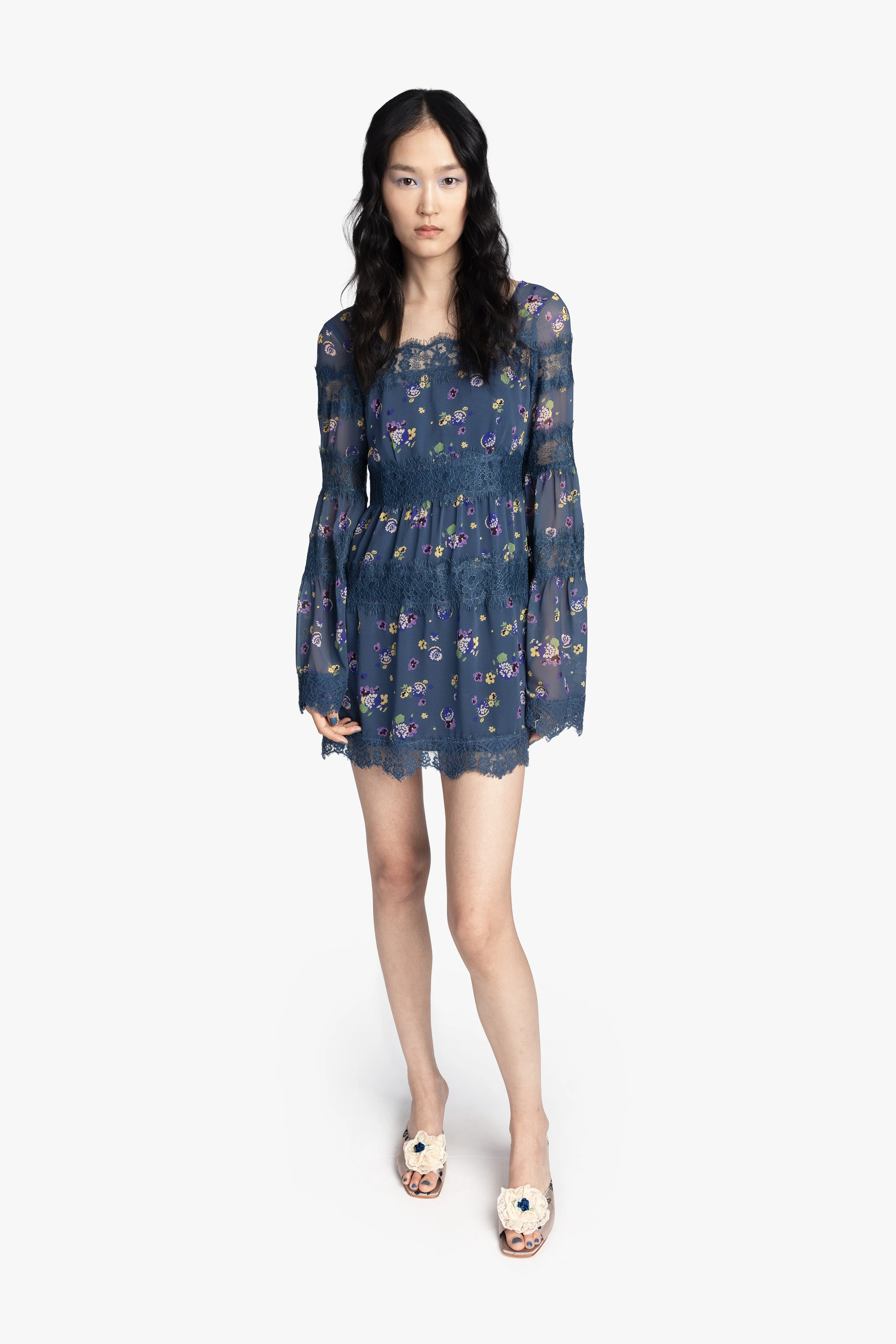 Night Blooming Chiffon Dress - Image 3