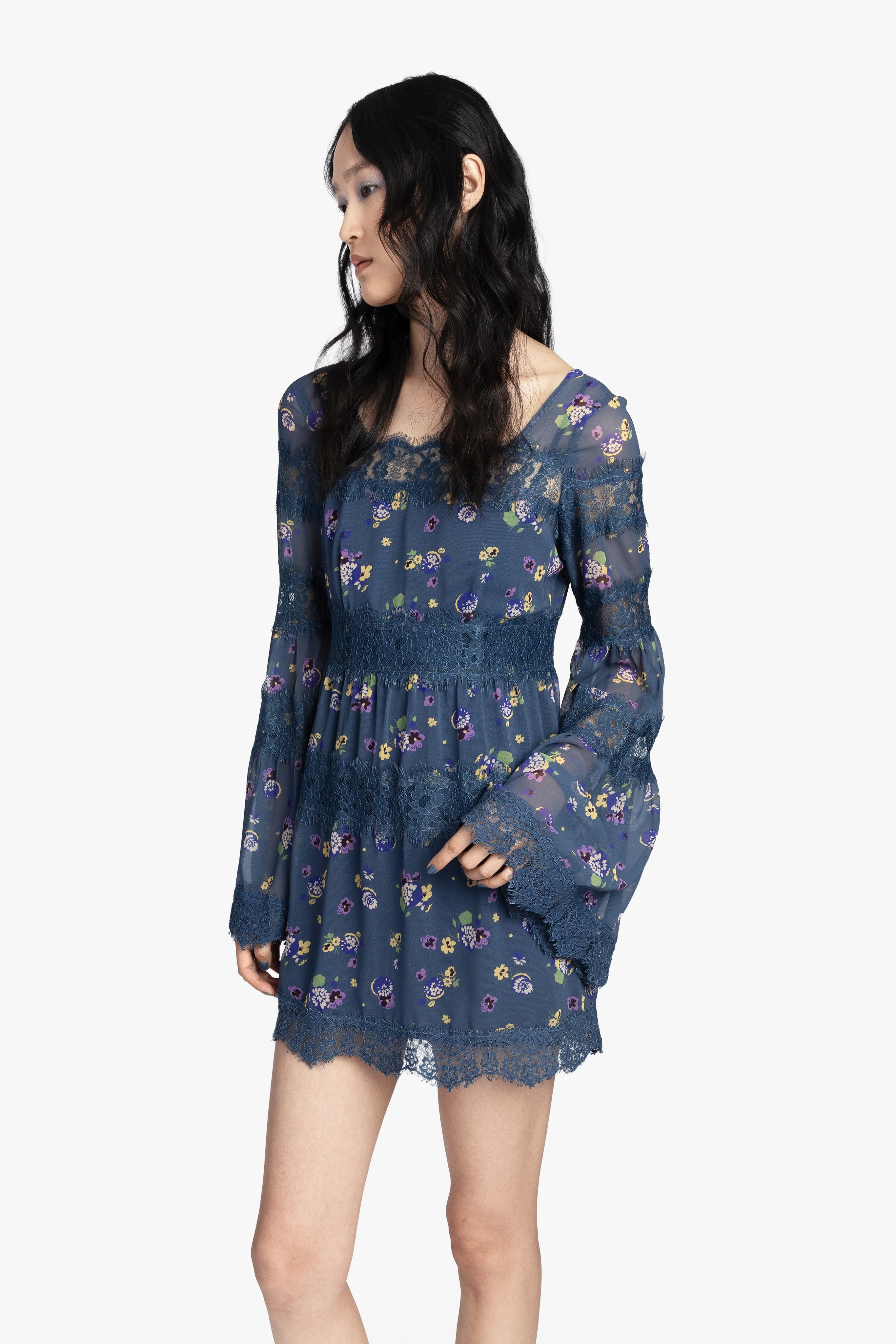 Night Blooming Chiffon Dress - Image 4