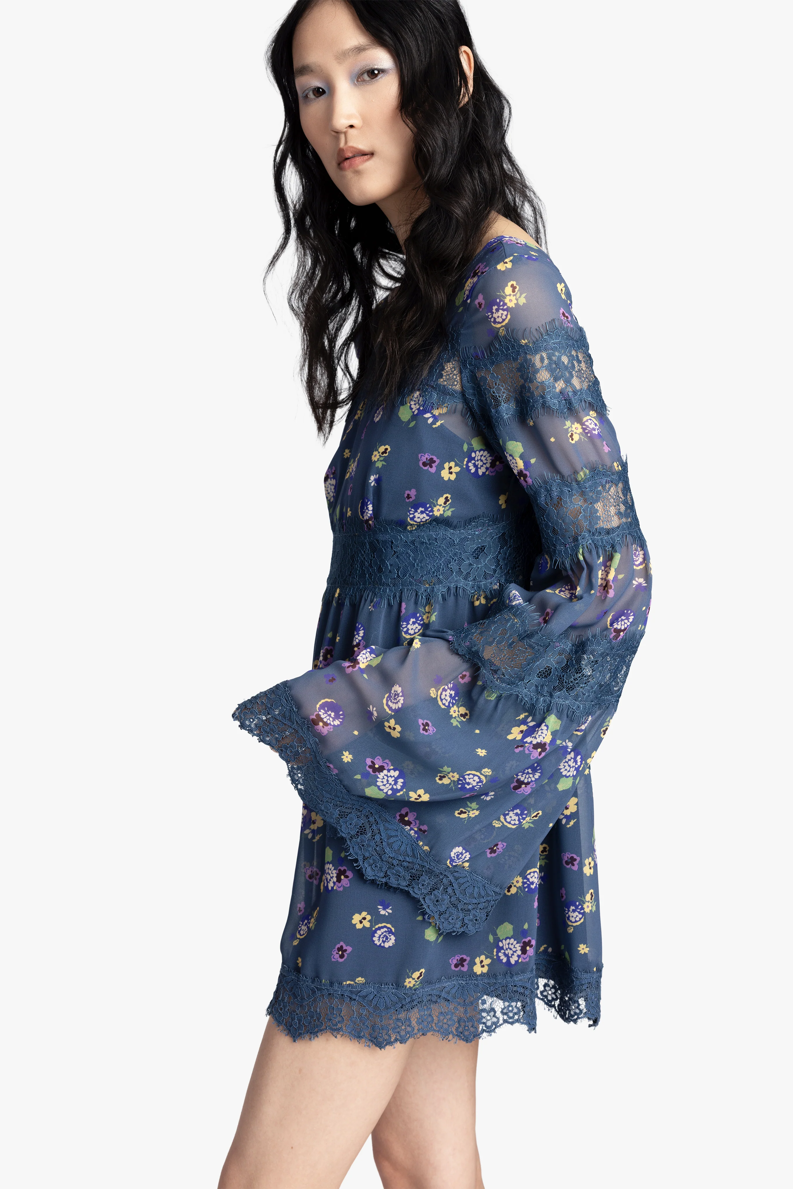 Night Blooming Chiffon Dress - Image 7