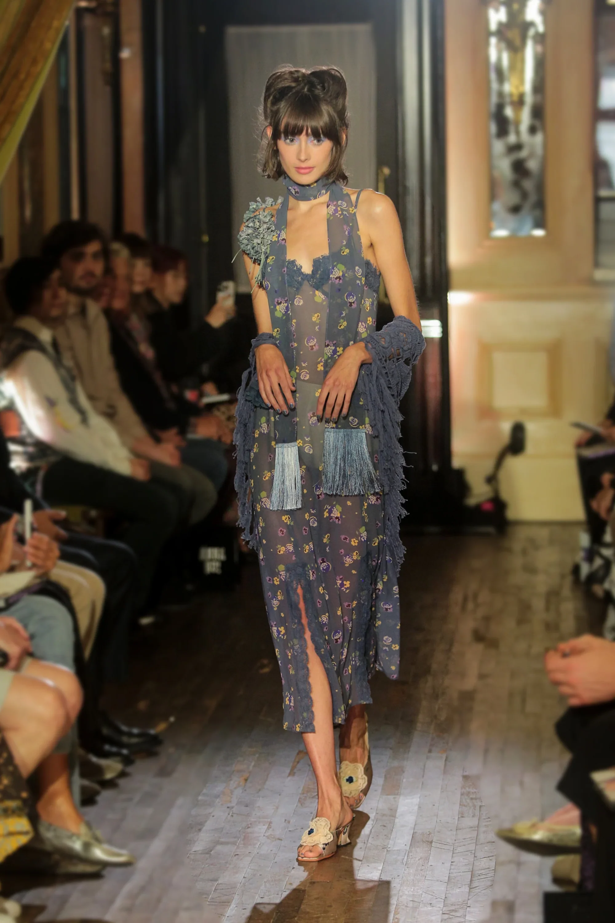 Night Blooming Chiffon Slip Dress - Image 6