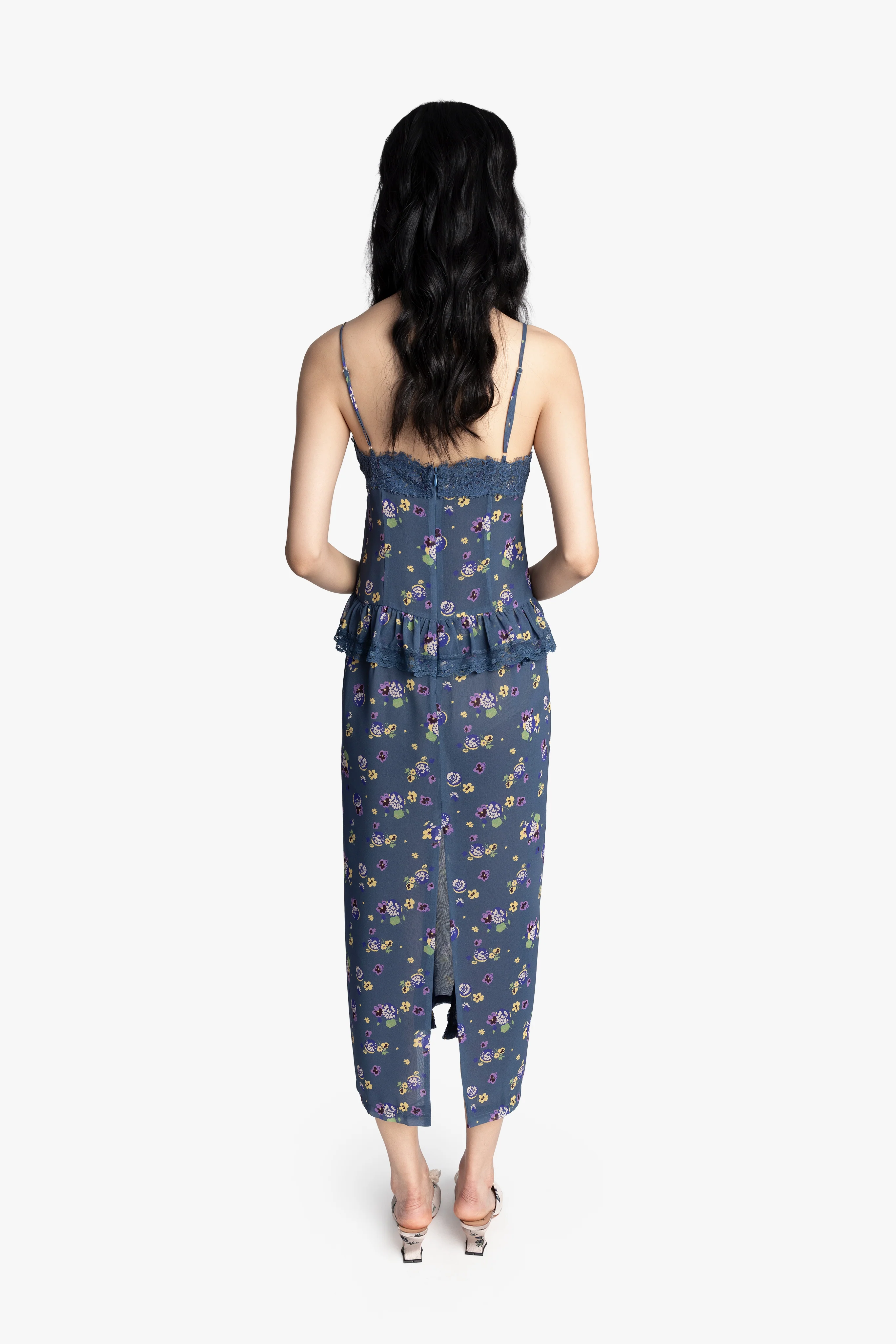 Night Blooming Chiffon Slip Dress - Image 4