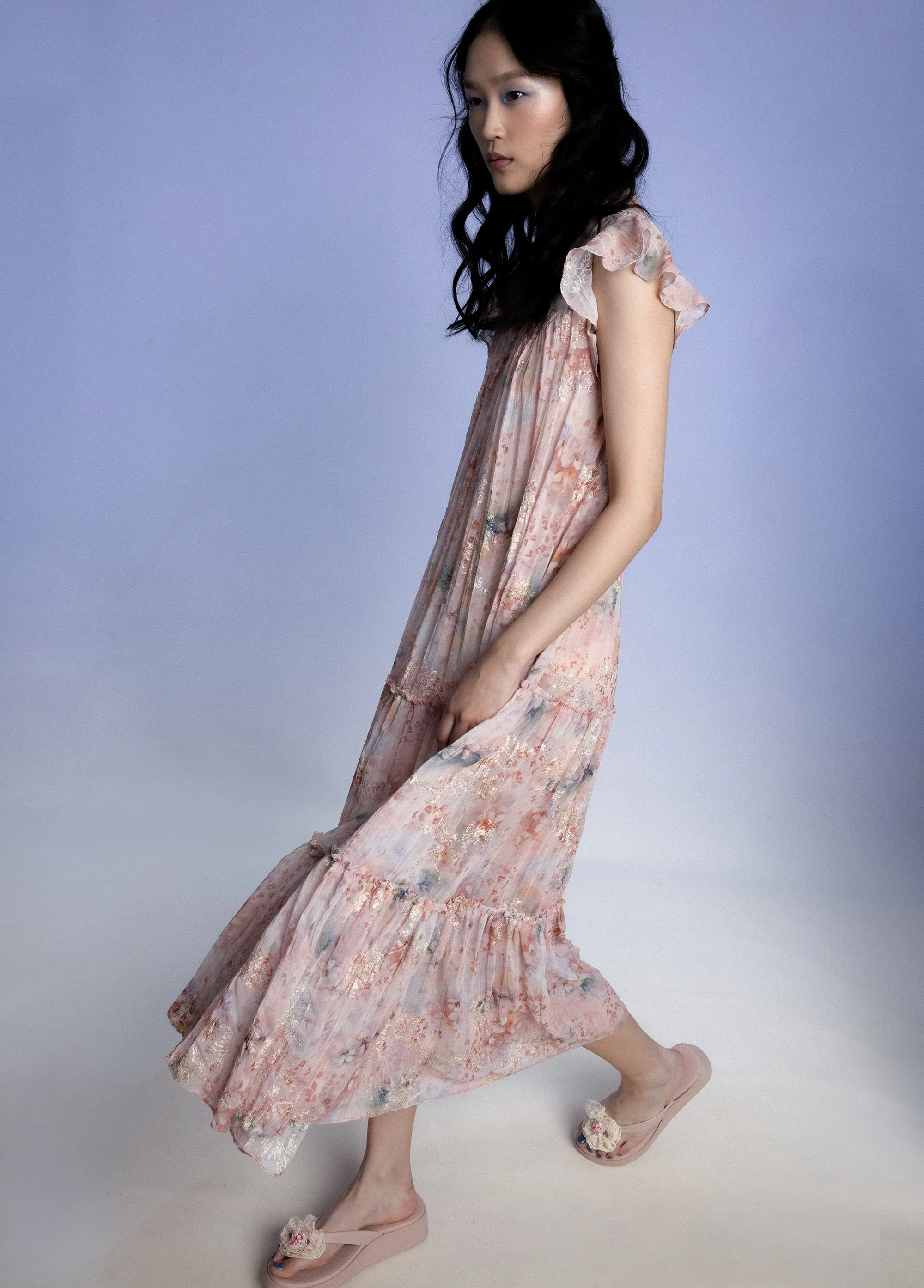 Oasis Blooms Tiered Maxi Dress - Image 11