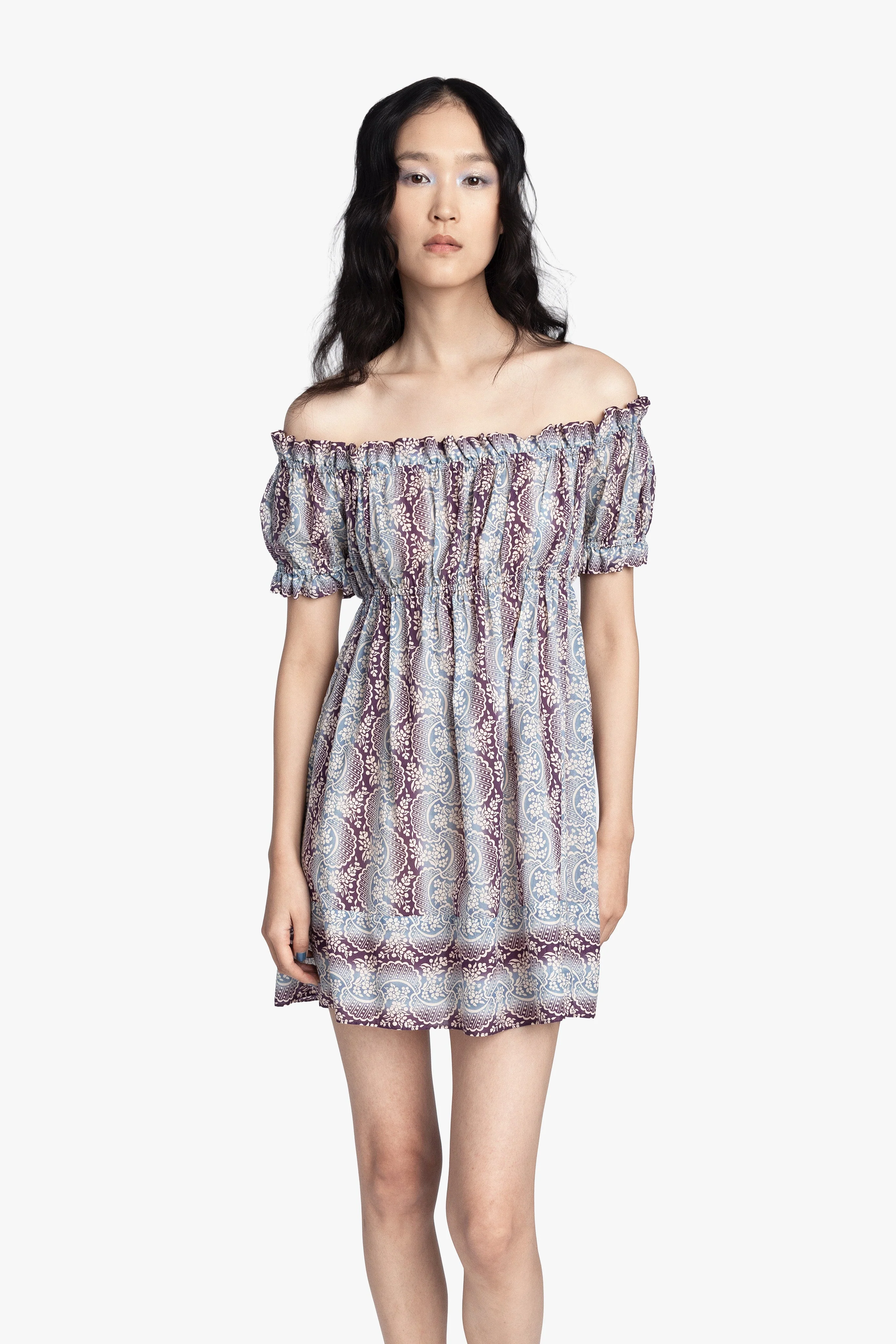 Ombre Ribbons Cotton Dress
