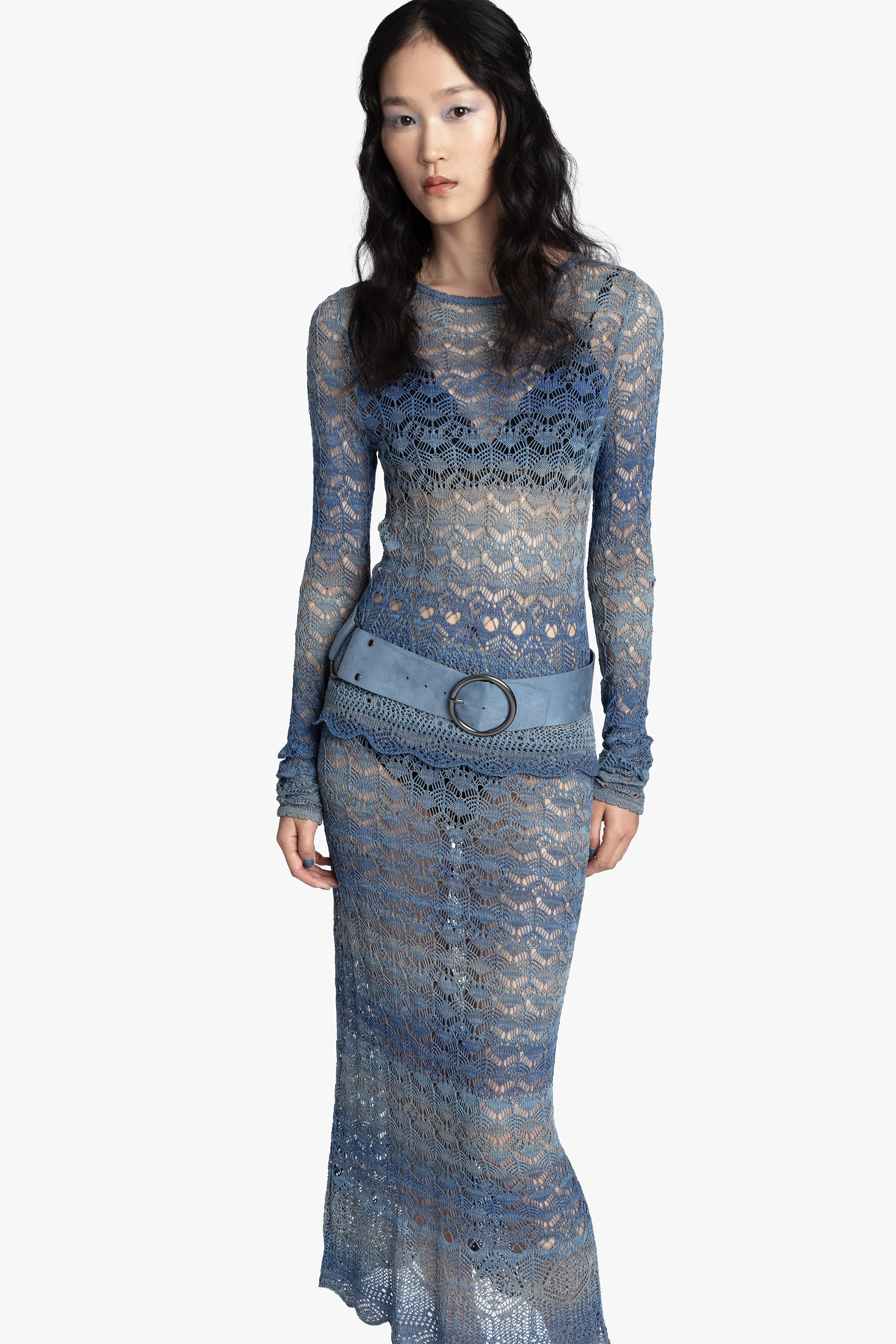 Ombre Space Dye Crochet Skirt - Twilight - Image 2