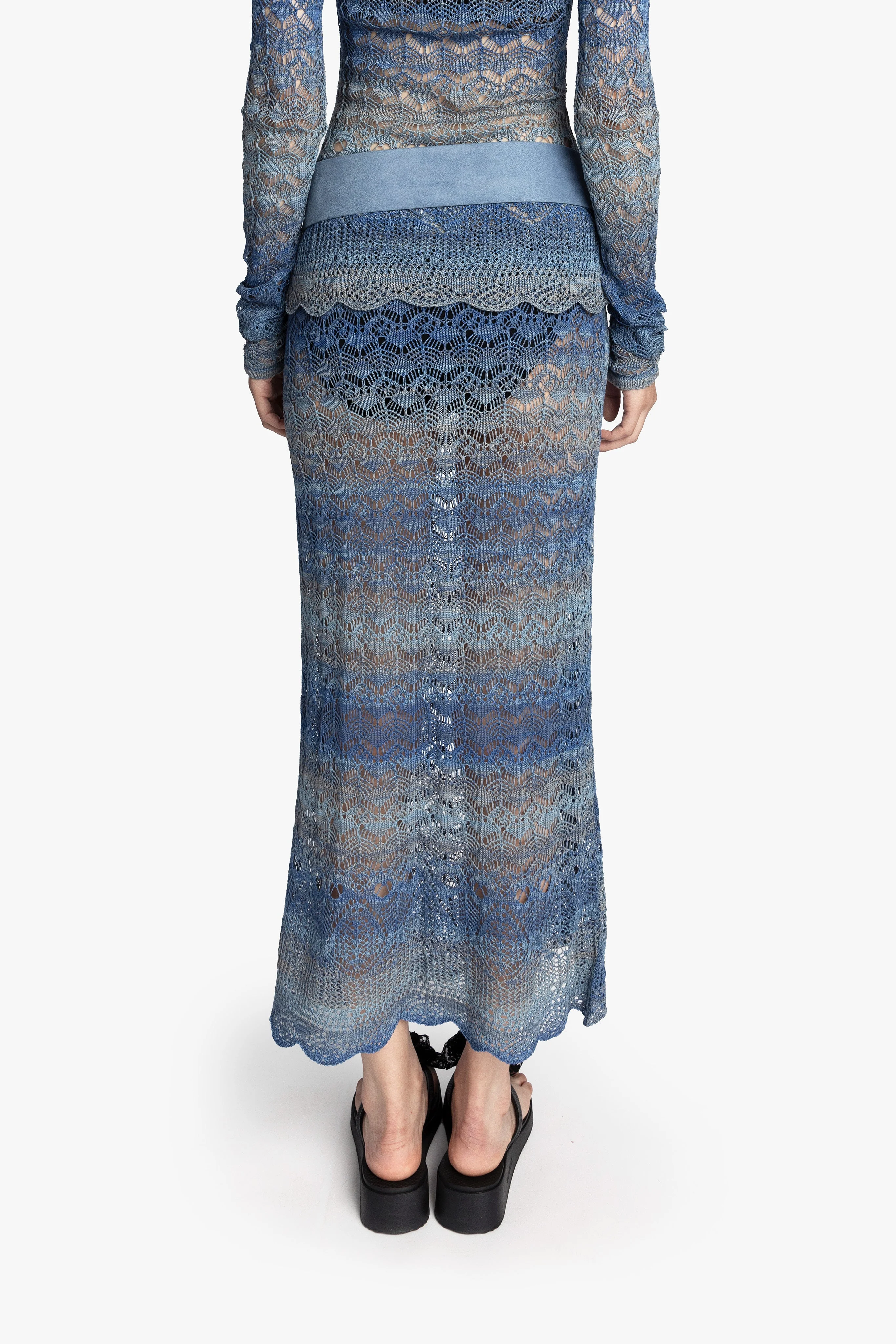 Ombre Space Dye Crochet Skirt - Twilight - Image 4