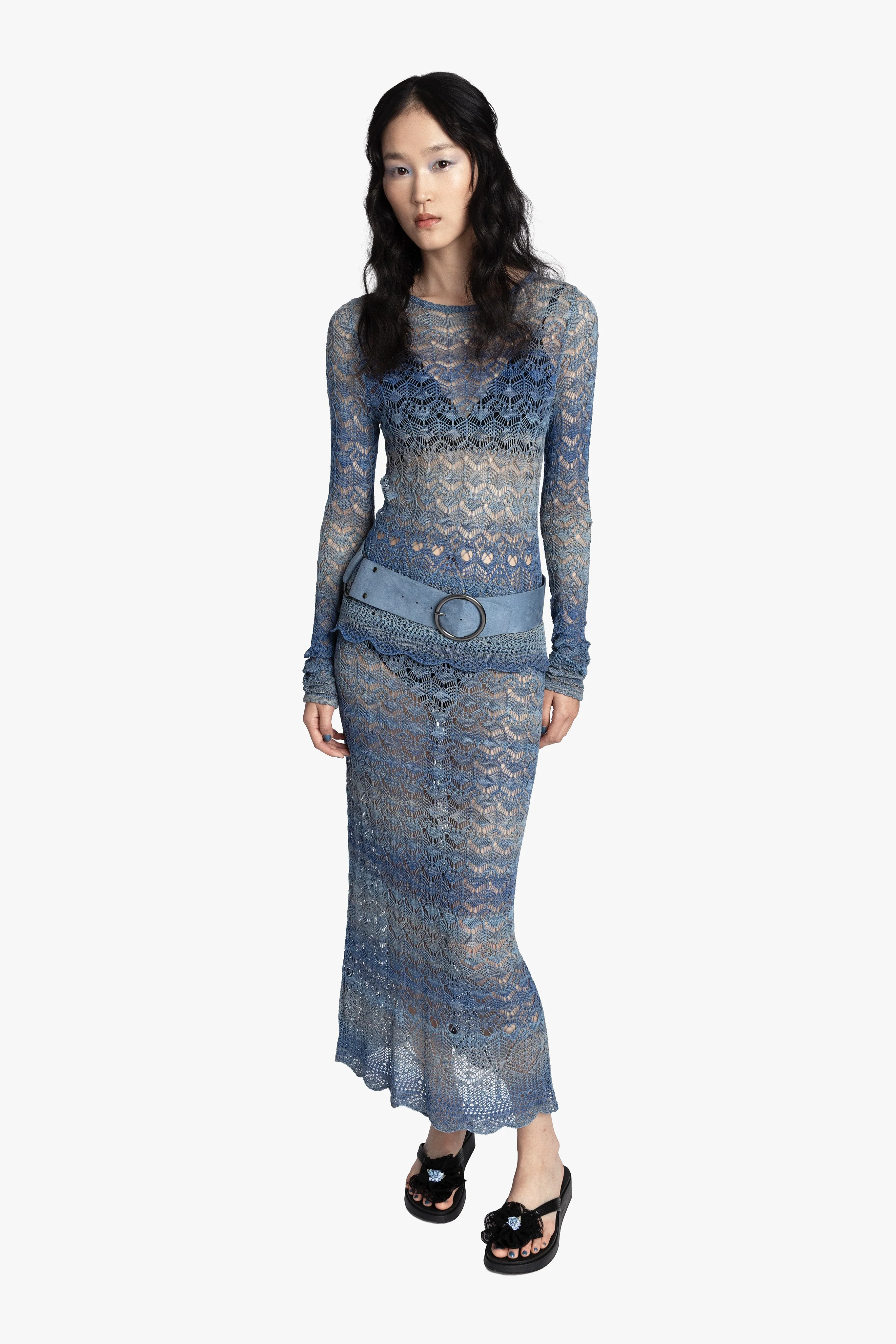 Ombre Space Dye Crochet Top - Twilight - Image 7