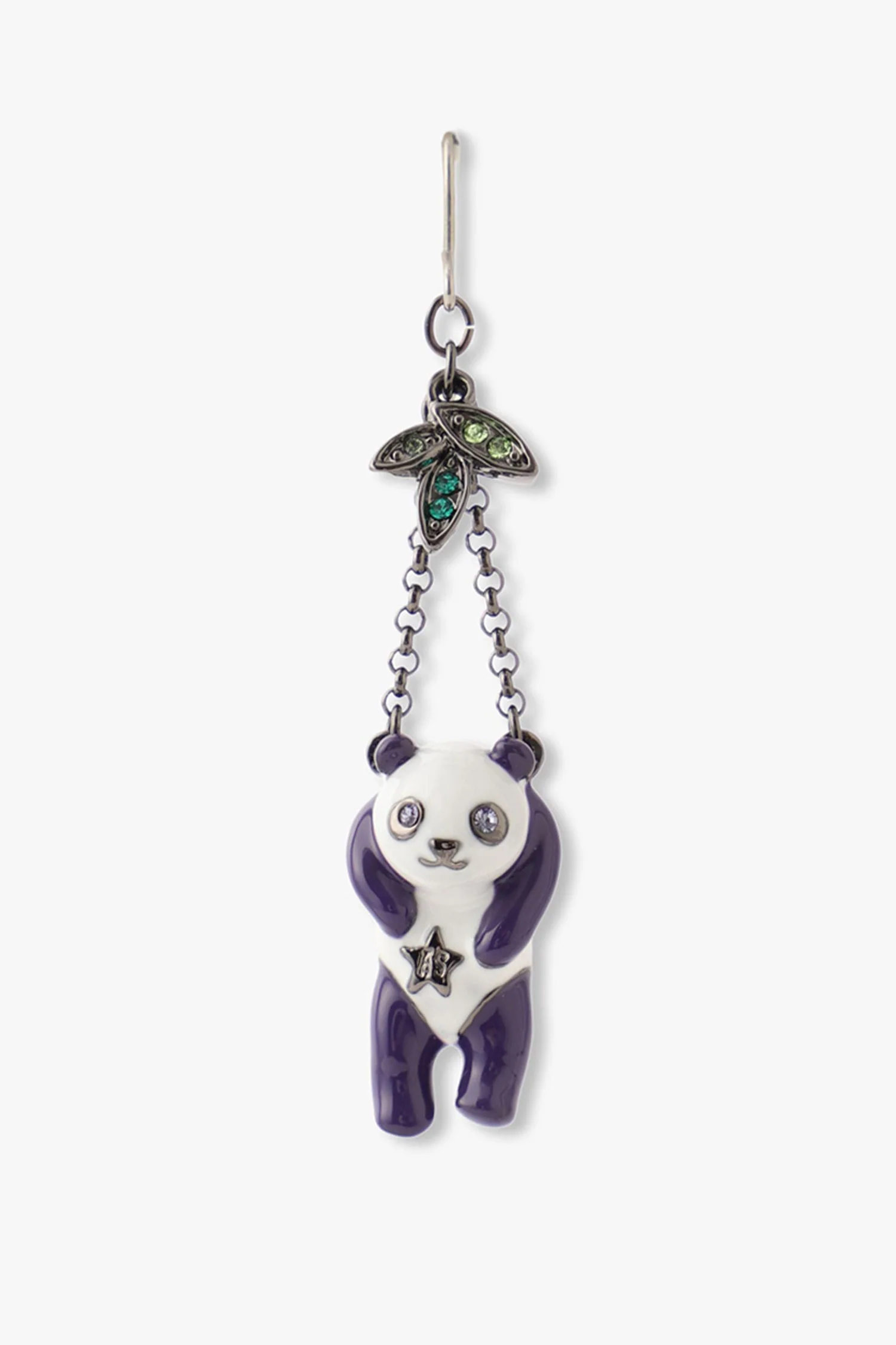 Panda Drop Chain Earrings - Image 2