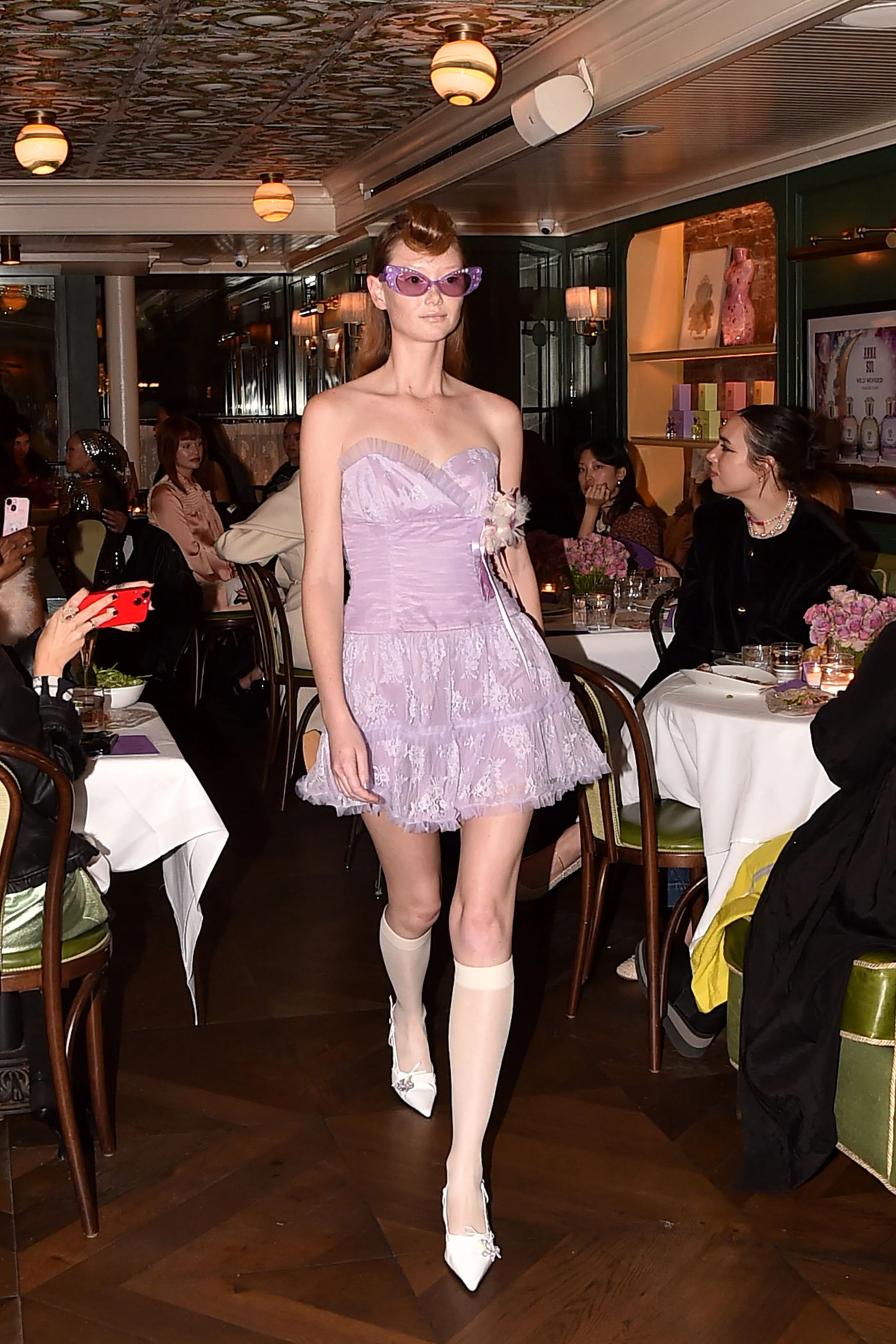 Party Girl Strapless Tulle and Lace Dress - Image 12