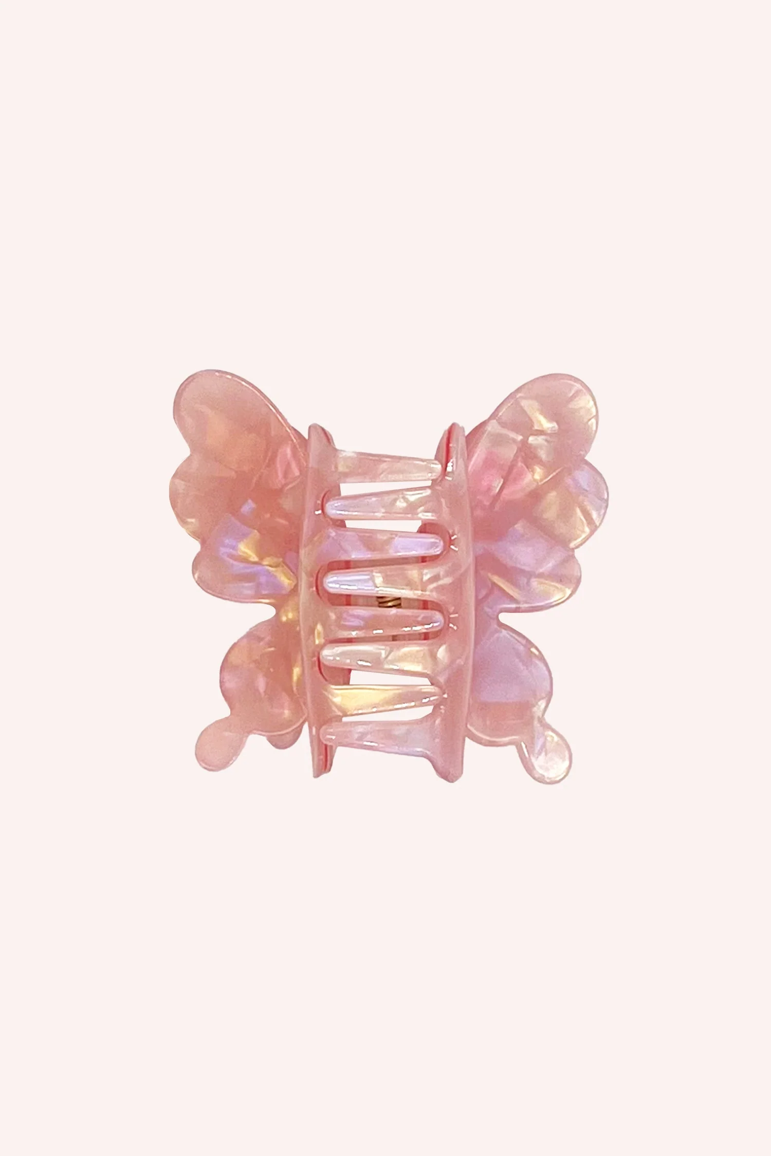 Pastel Iridescent Butterfly Jaw Clip Pink - Image 3