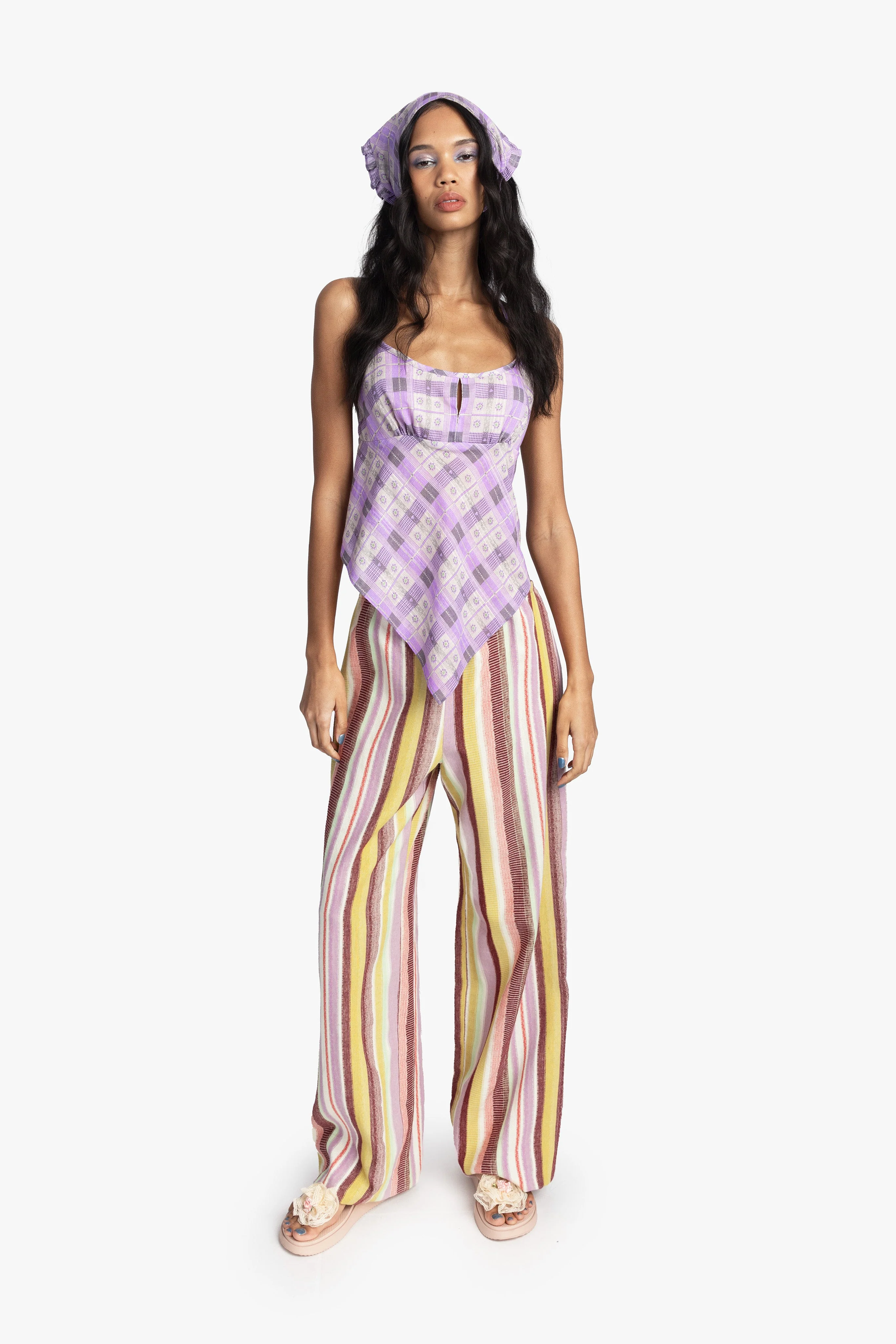 Plaid Blossom Top Apron - Image 6