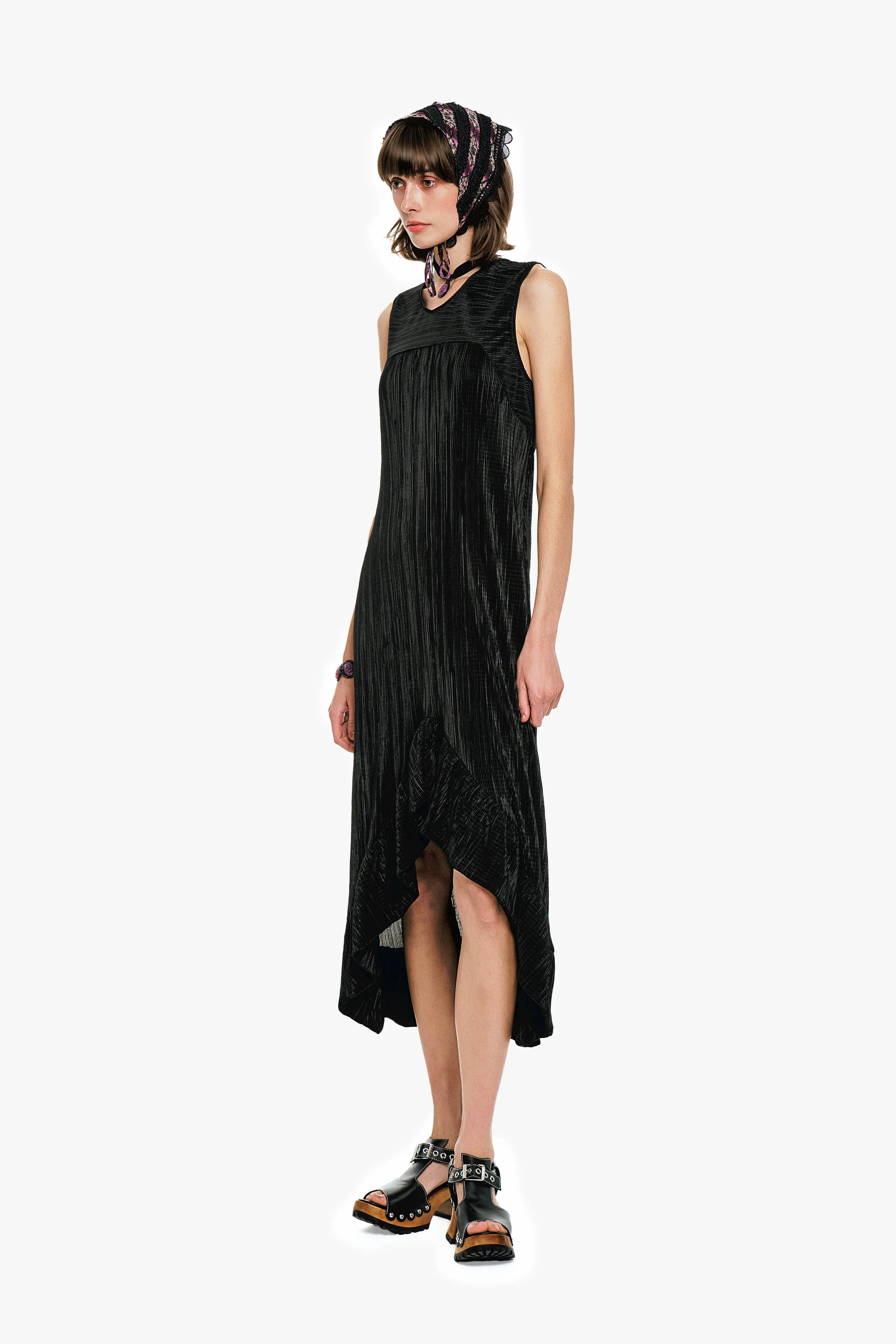 Plissé Hi-Low Dress - Image 3