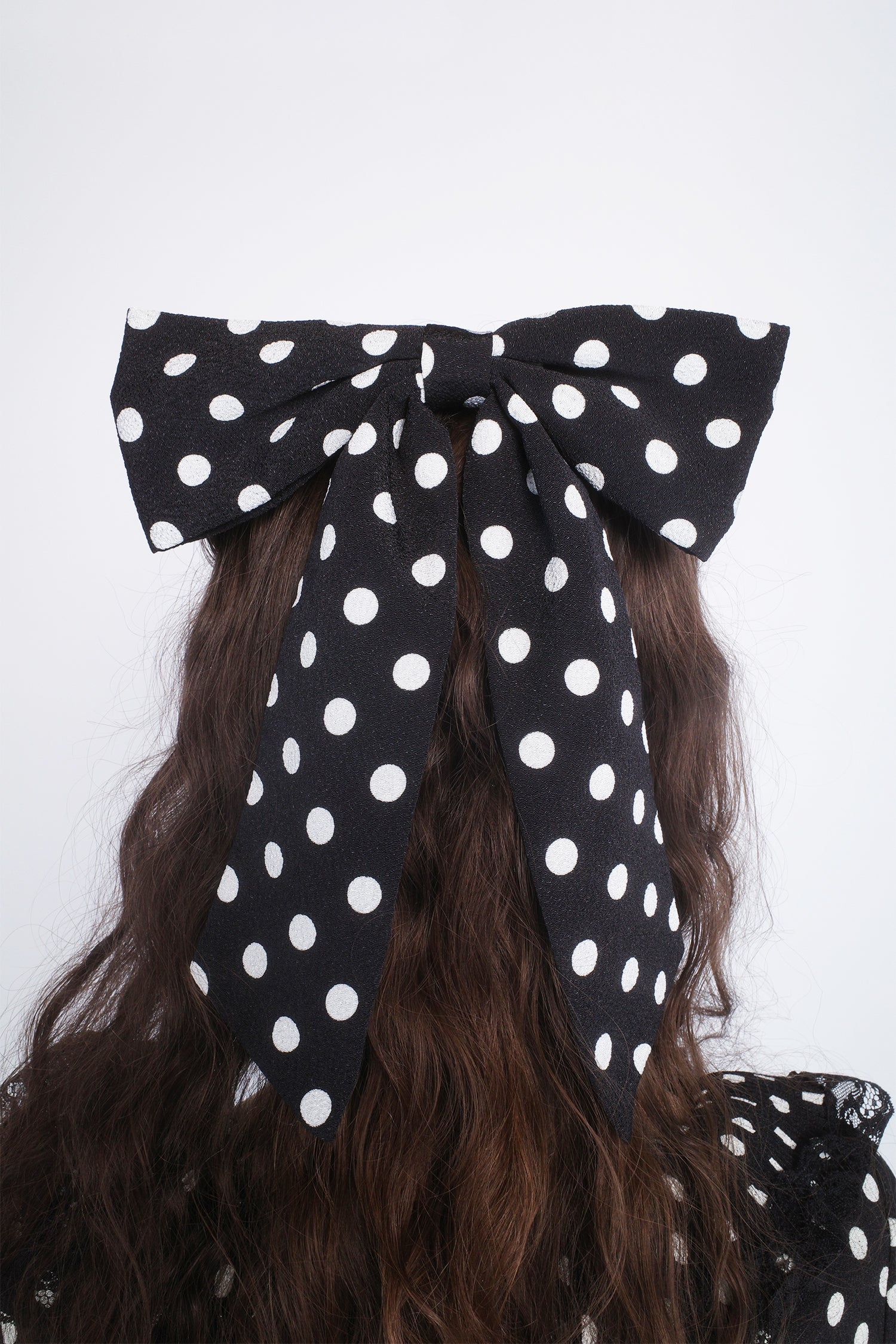 Polka Dot Bow Hair Clip - Image 2