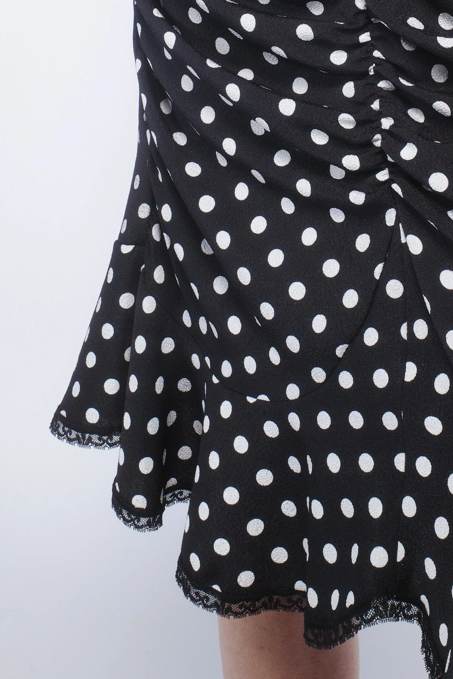 Polka Dot Ruched Skirt - Image 7