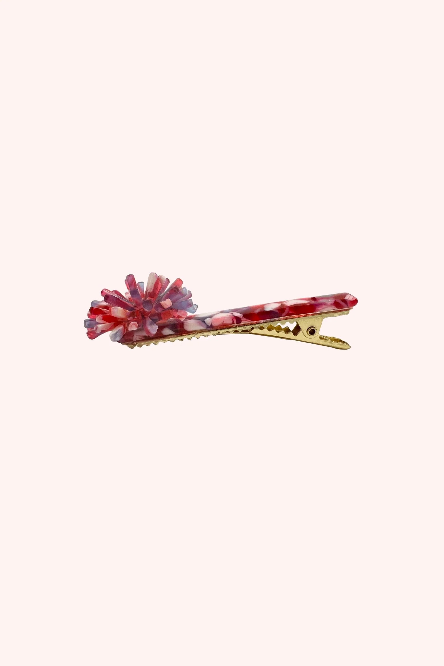 Pom Pom Clip Red Multi - Image 2
