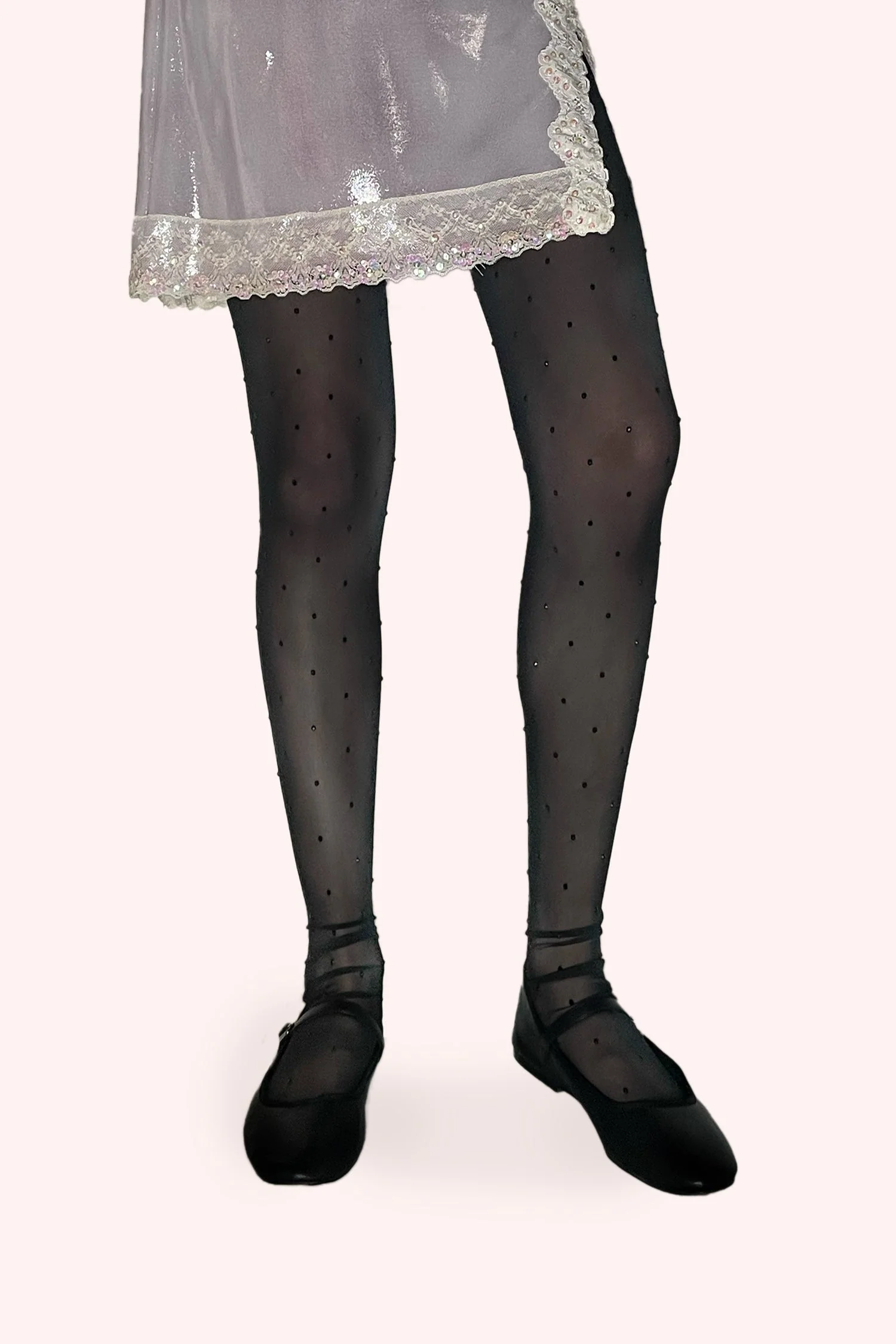 Rhinestone Mesh Leggings - Image 3