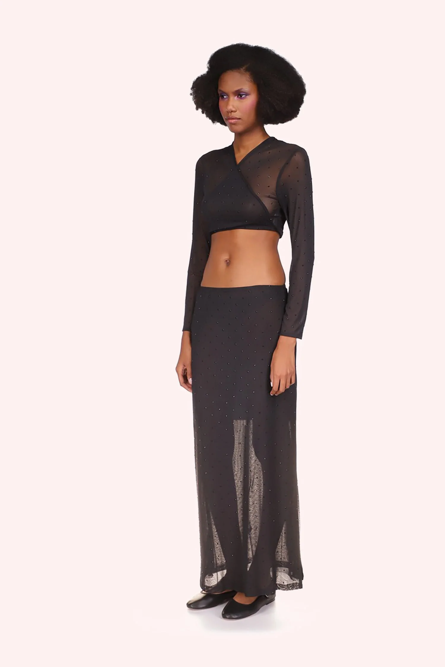 Rhinestone Mesh Skirt - Image 2