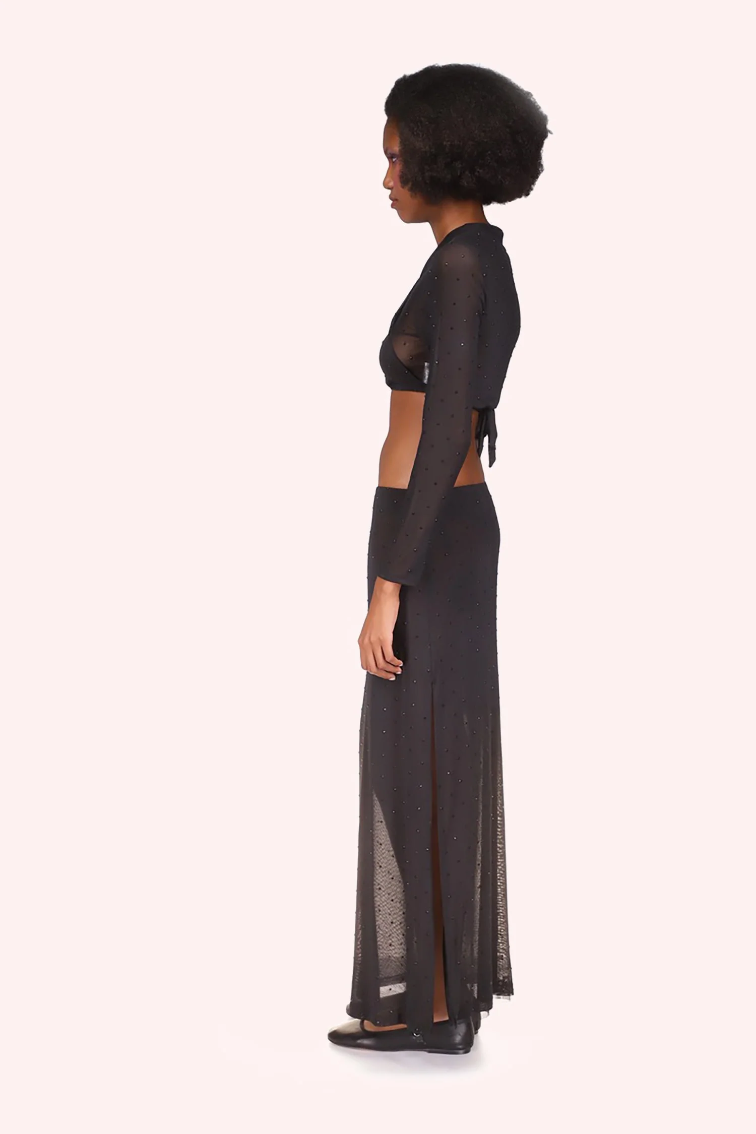 Rhinestone Mesh Skirt - Image 3