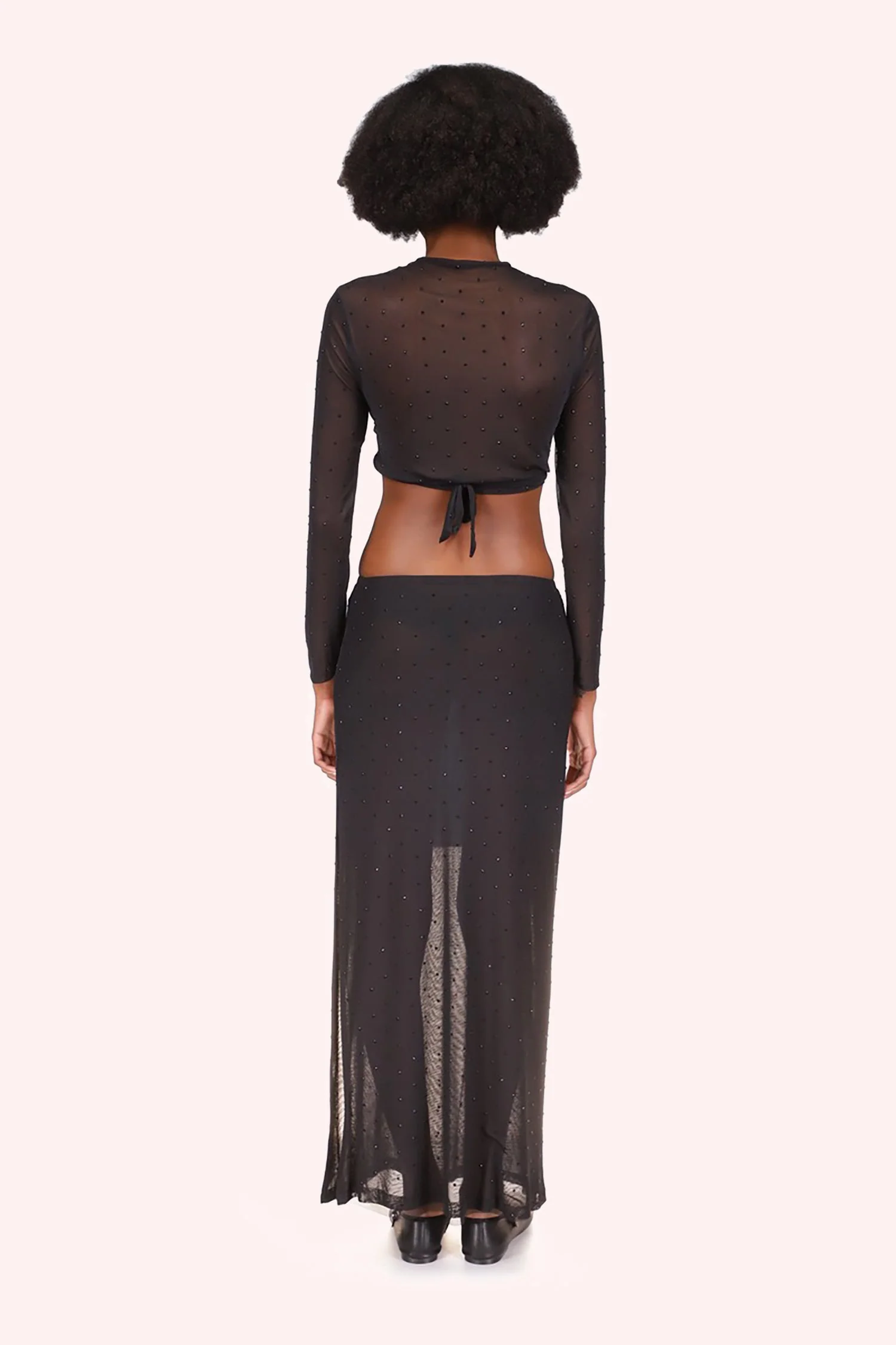 Rhinestone Mesh Skirt - Image 4