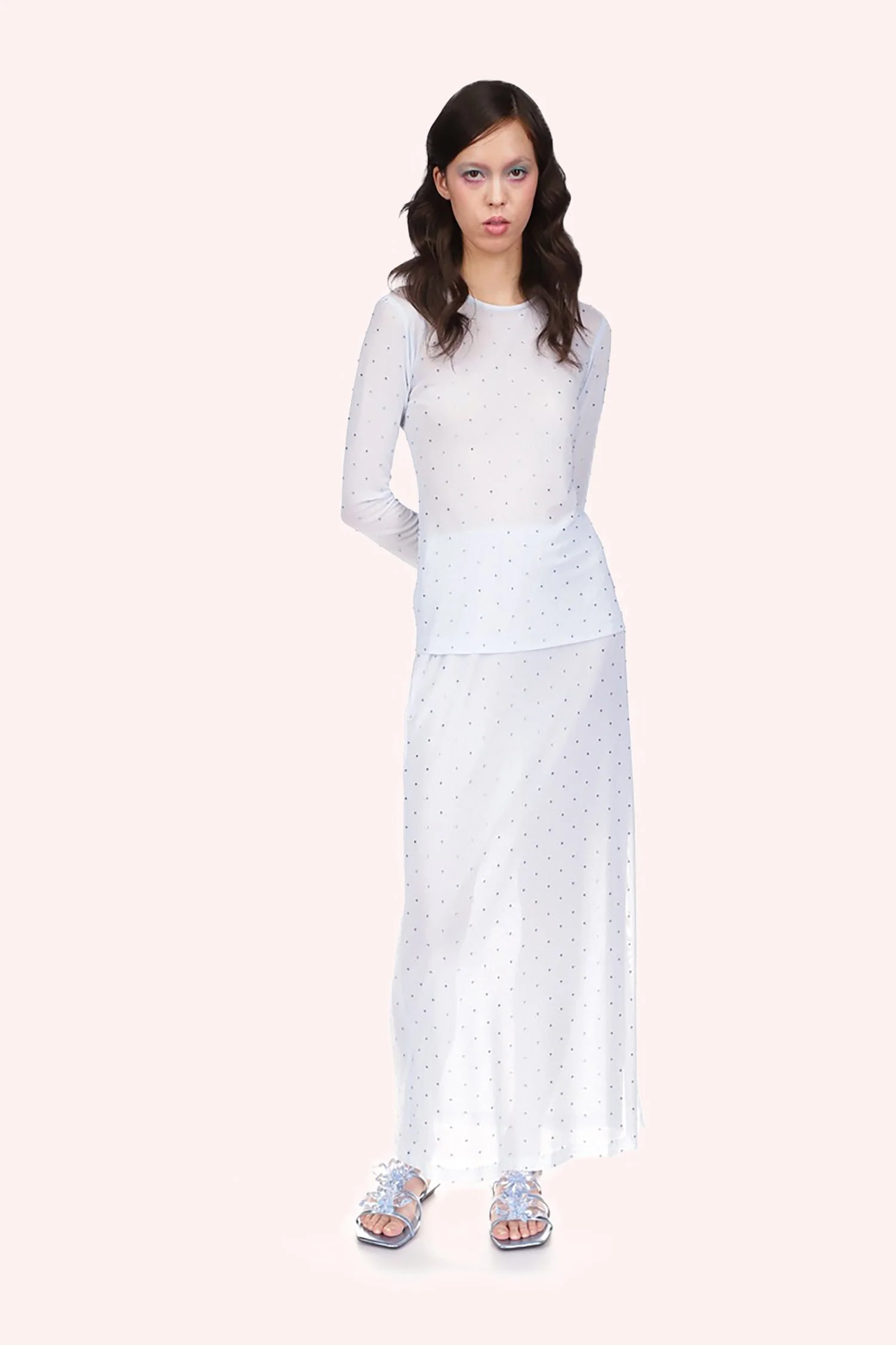Rhinestone Mesh Skirt - Image 2