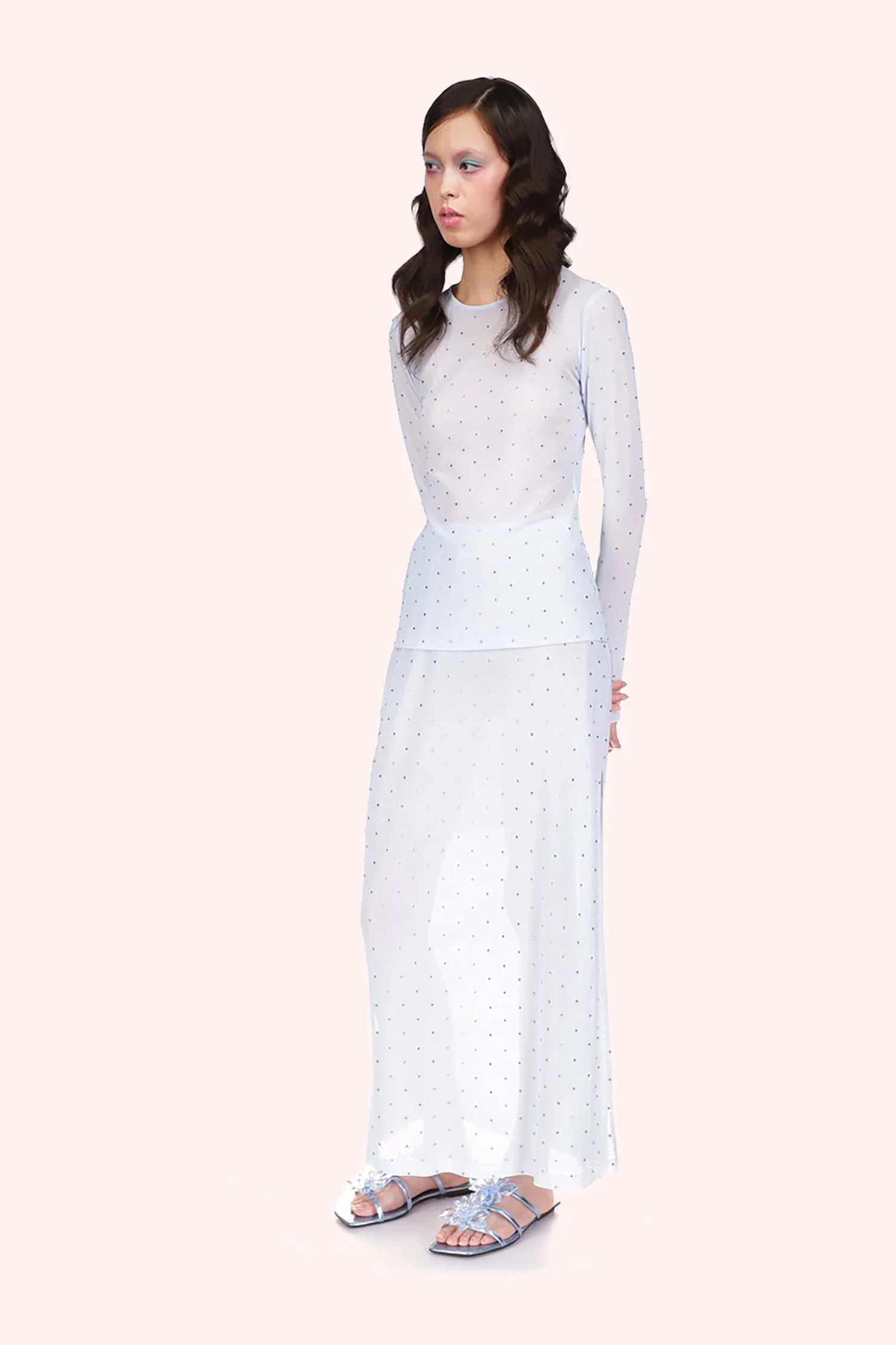 Rhinestone Mesh Skirt - Image 3