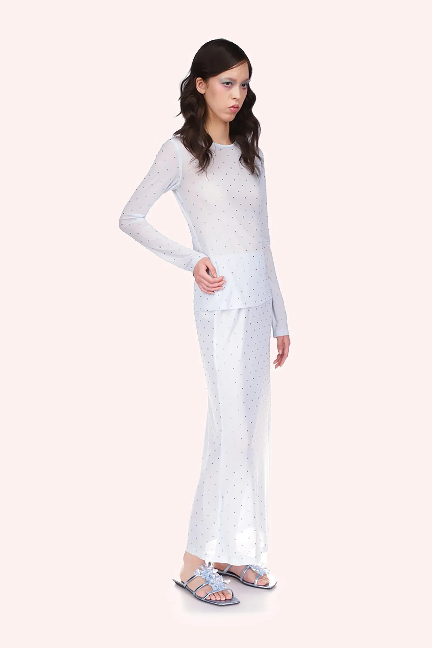 Rhinestone Mesh Top - Image 6