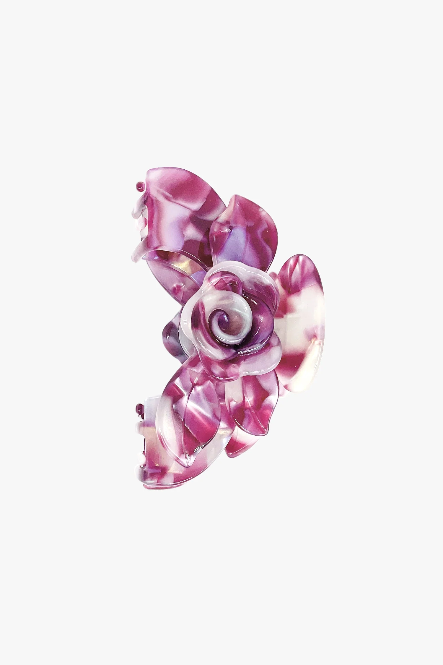 Rose Petal Bar Large Jaw Clip- Purple
