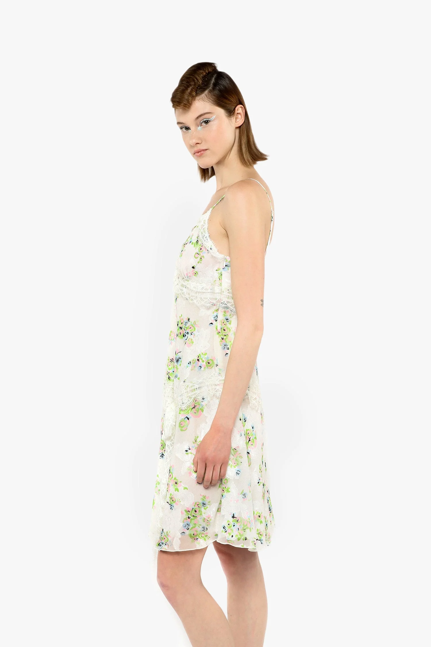 Rosies Posies Chiffon Romantic Lace Slip Dress - Image 3