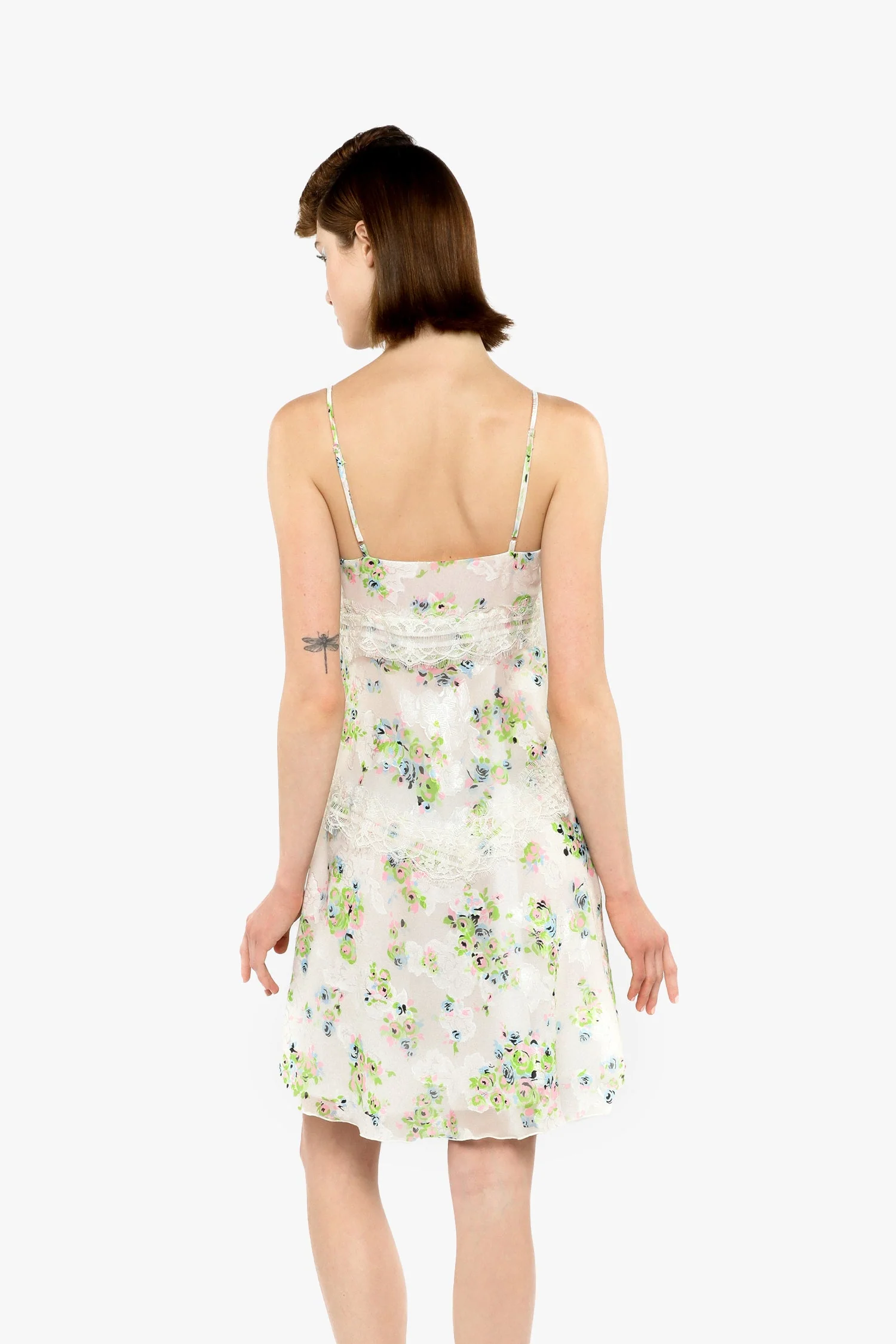 Rosies Posies Chiffon Romantic Lace Slip Dress - Image 4